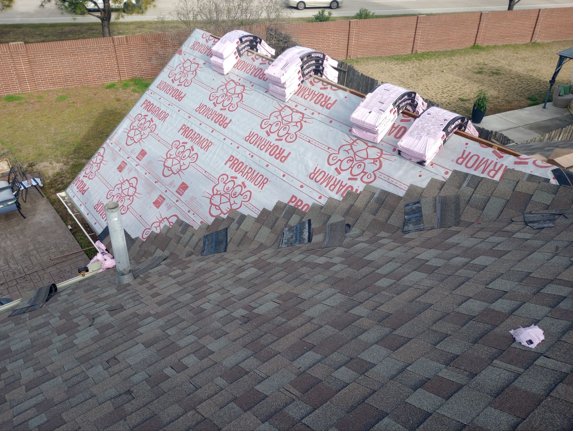 Residential Roofing Installation using Owen's Corning Duration (Lifetime) Shingles by Roof Repair Company