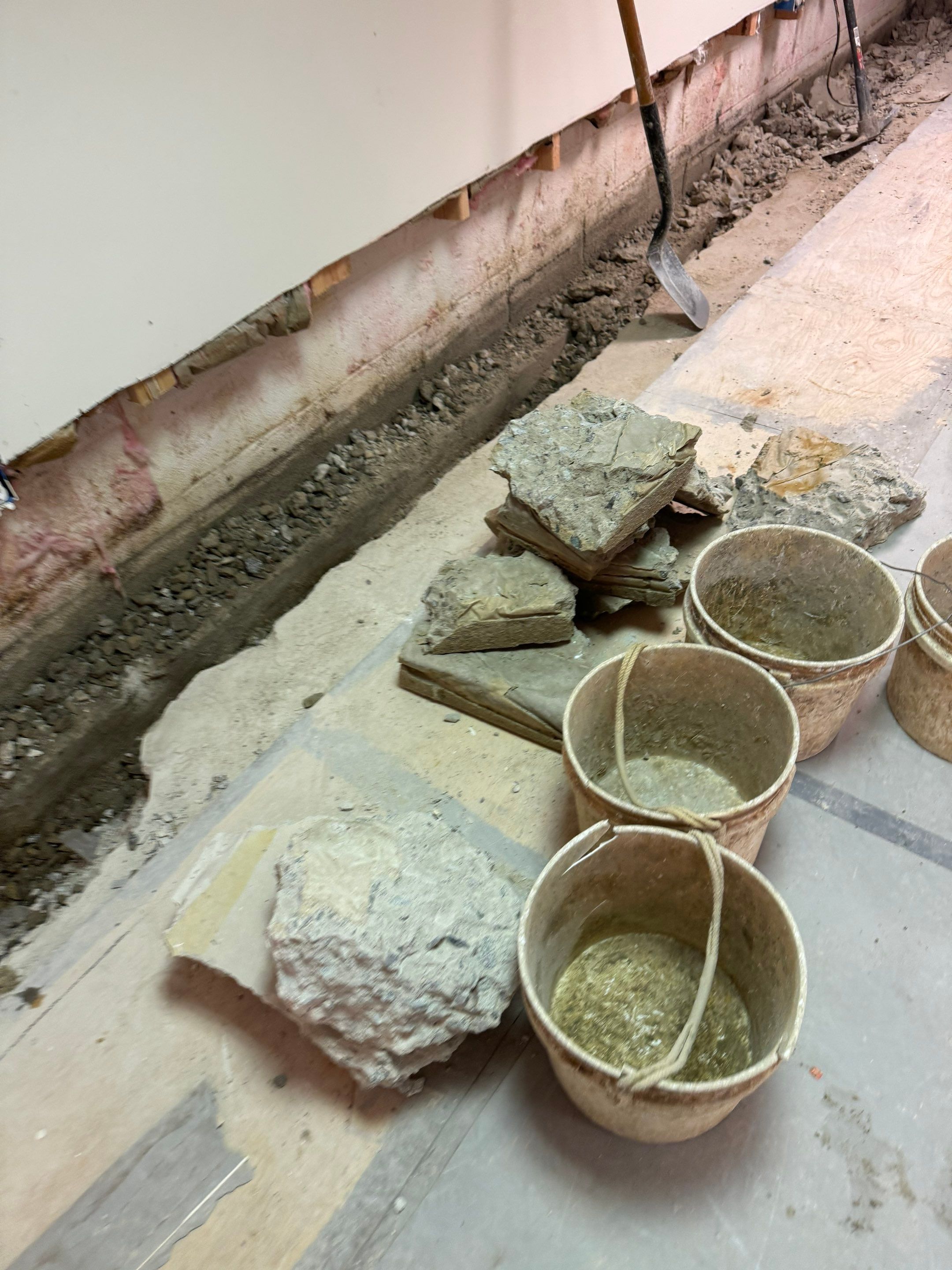 Interior French Drain With Radon Seal & Mold Remediation in Wall Township by Pure Service Pro, LLC 