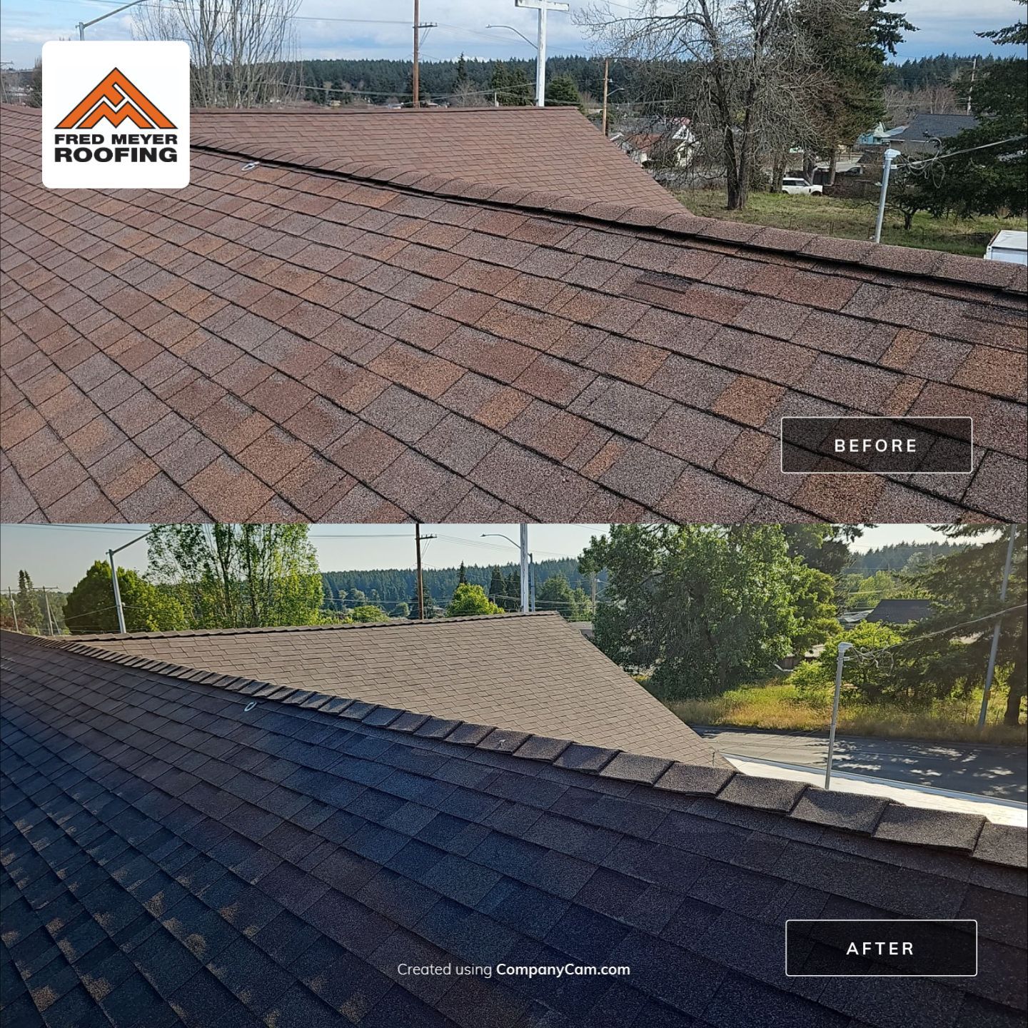 Roof Project in Tacoma by Fred Meyer Roofing