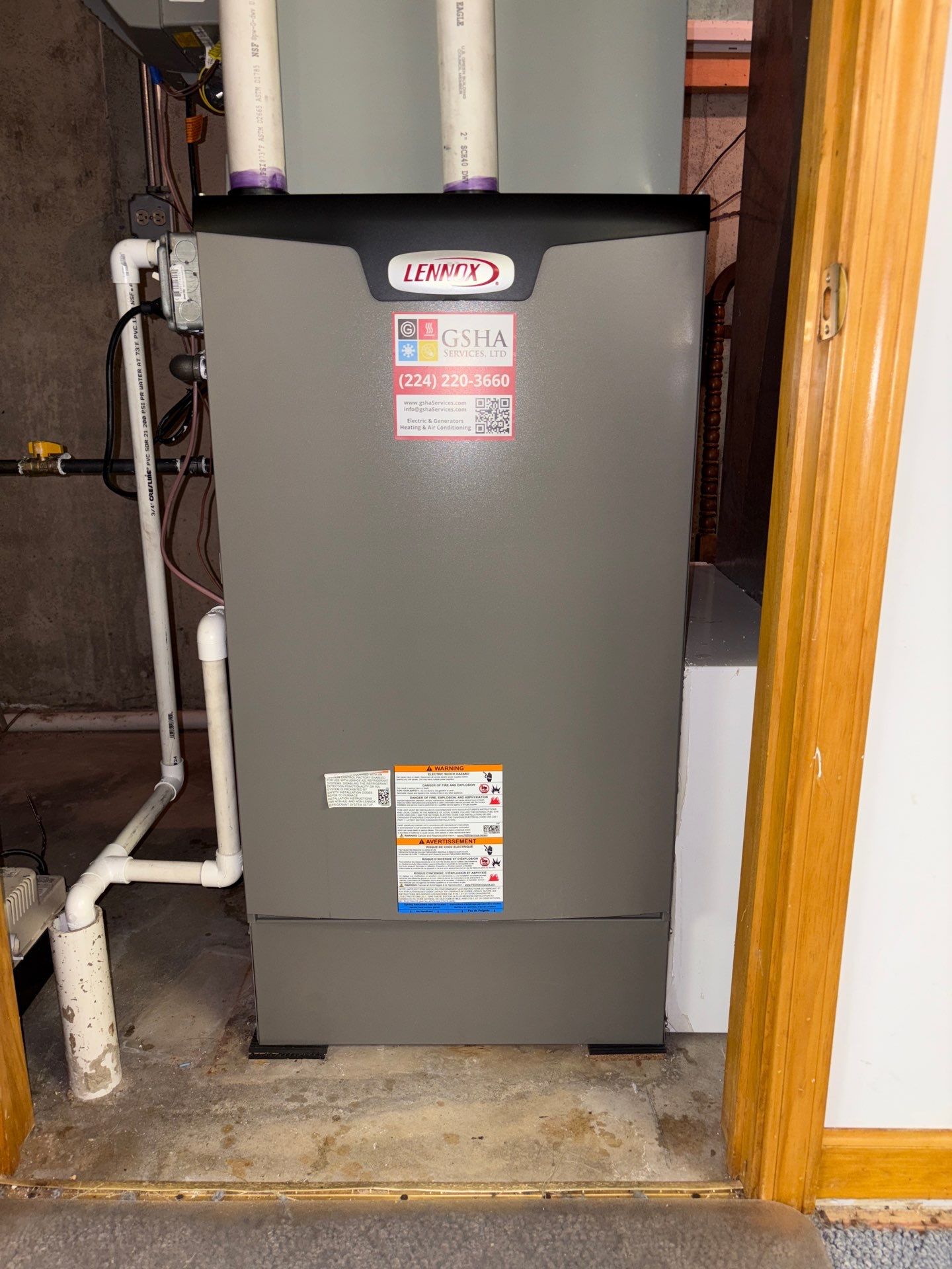 Lennox El297V Furnace installed in Downers Grove by GSHA Services LTD