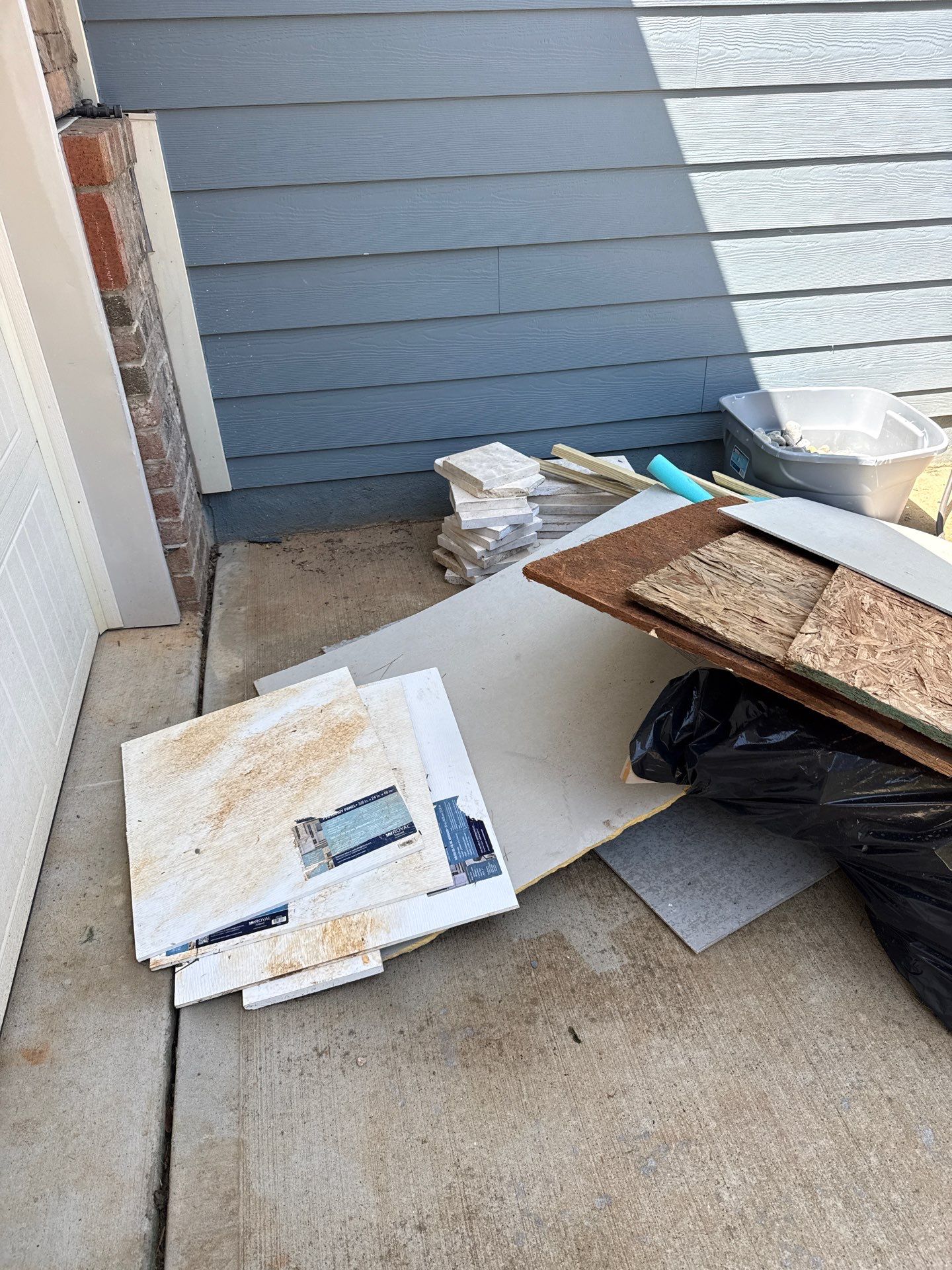 Job site clean up in Indian Land by Badger Hauling