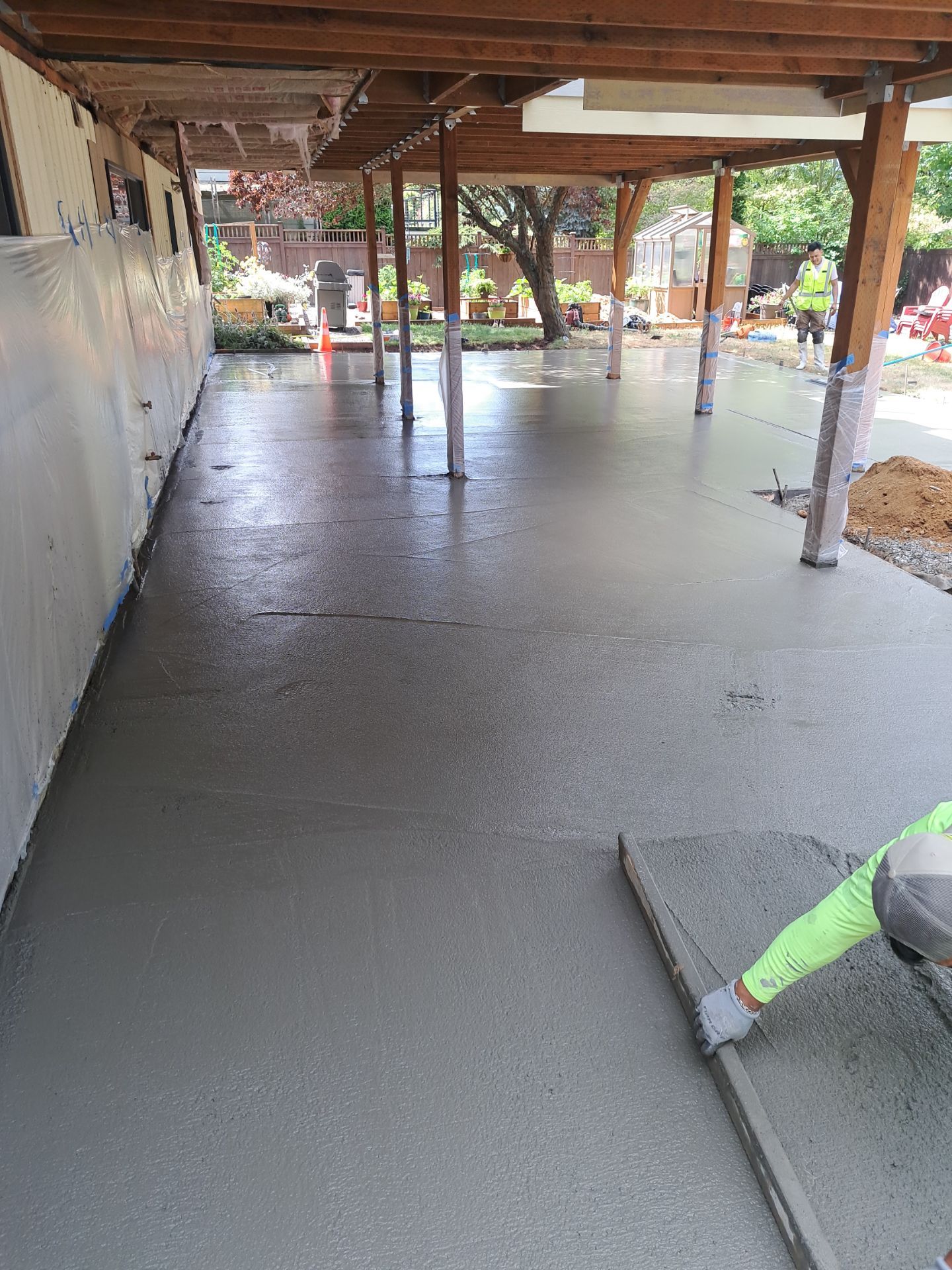 Concrete Back Patio Renovation | Edmonds  by Jireh Asphalt & Concrete Inc 