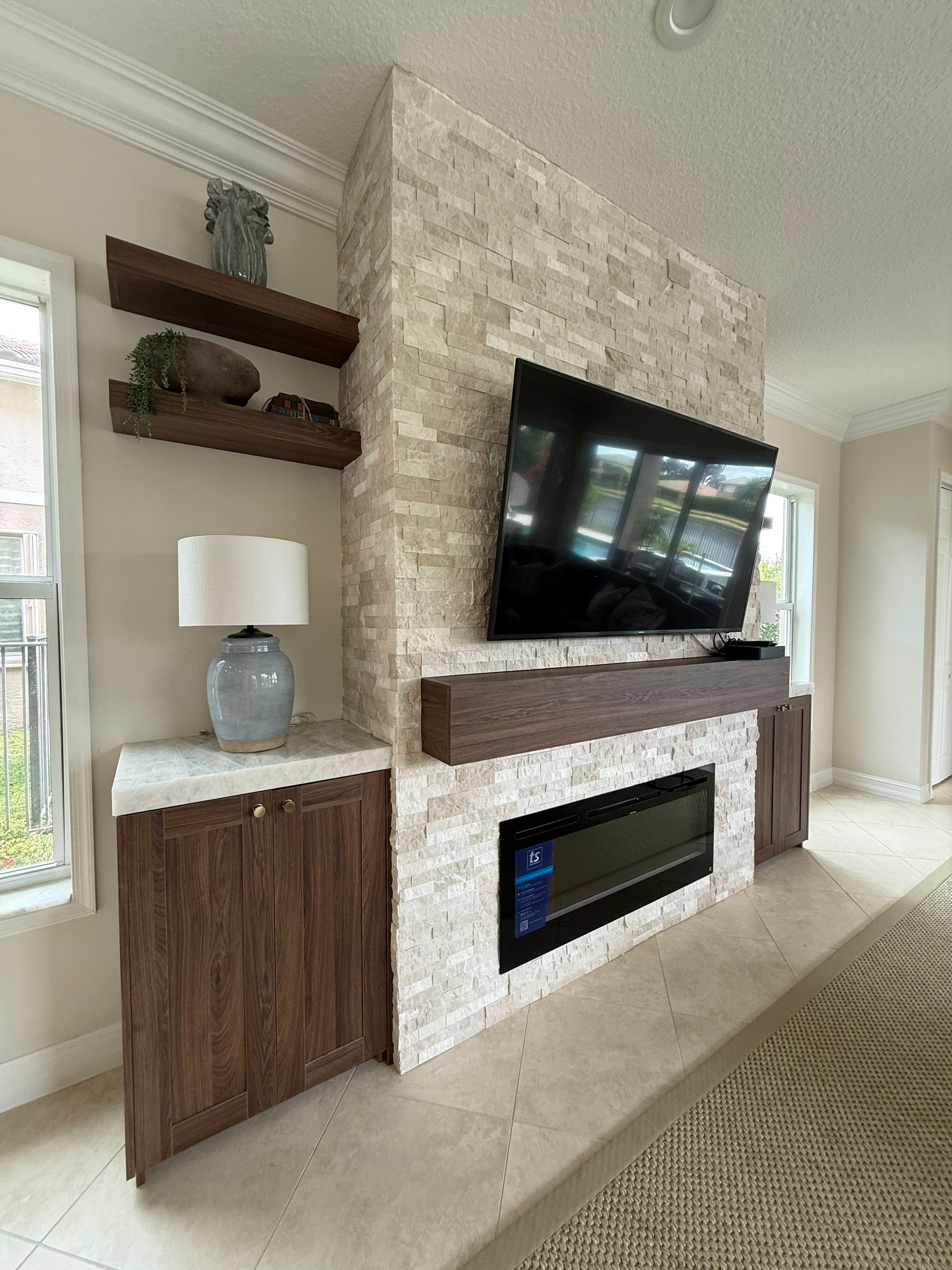 TV Fireplace Wall - Delray Beach by Hevi Tile
