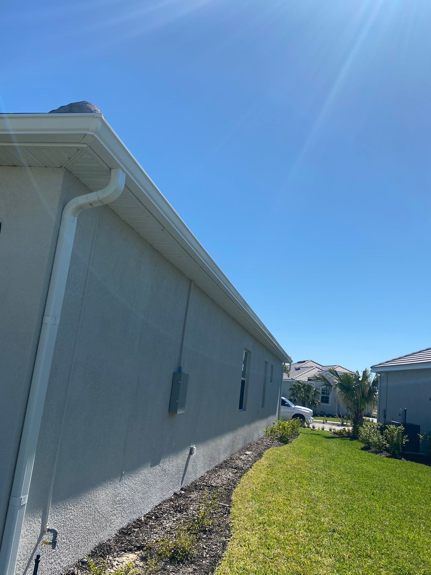 3x4 Elbow Gutter Installation in Punta Gorda FL by Gutter Professors