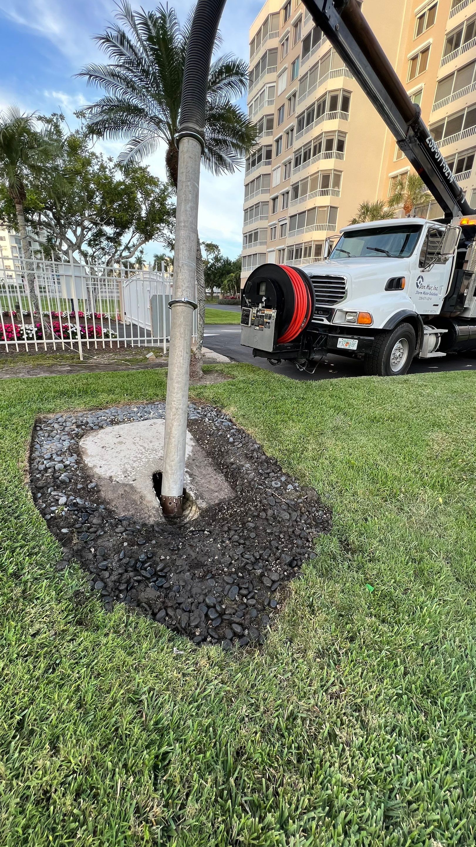 Condo Storm Water System Cleaning and Maintenance From Hurricane Ian by APS Power & Water