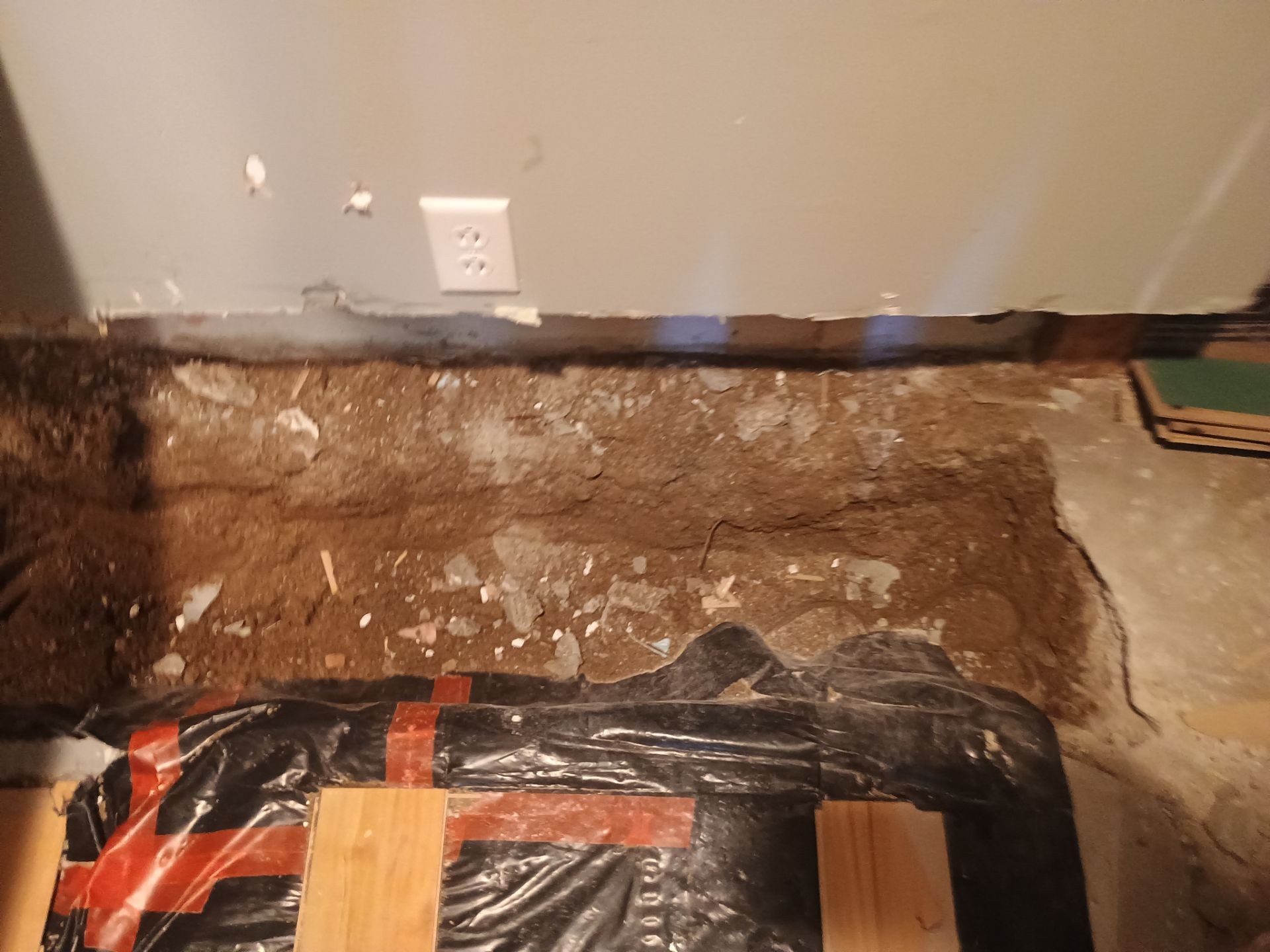 Interior Drain Tile in a Finished South Minneapolis Basement by Waterproofing Northeast