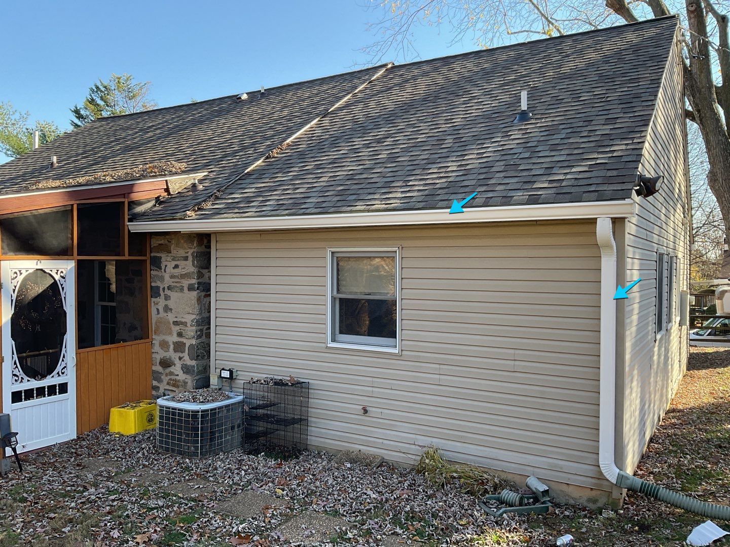 Gutter Installation using 6" Gutters & 3/4 " Downspouts by Alpha Design Services