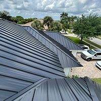 24ga 1.5" Mechanical Seam Matte Black by Total Roofing System The Metal Roof Experts