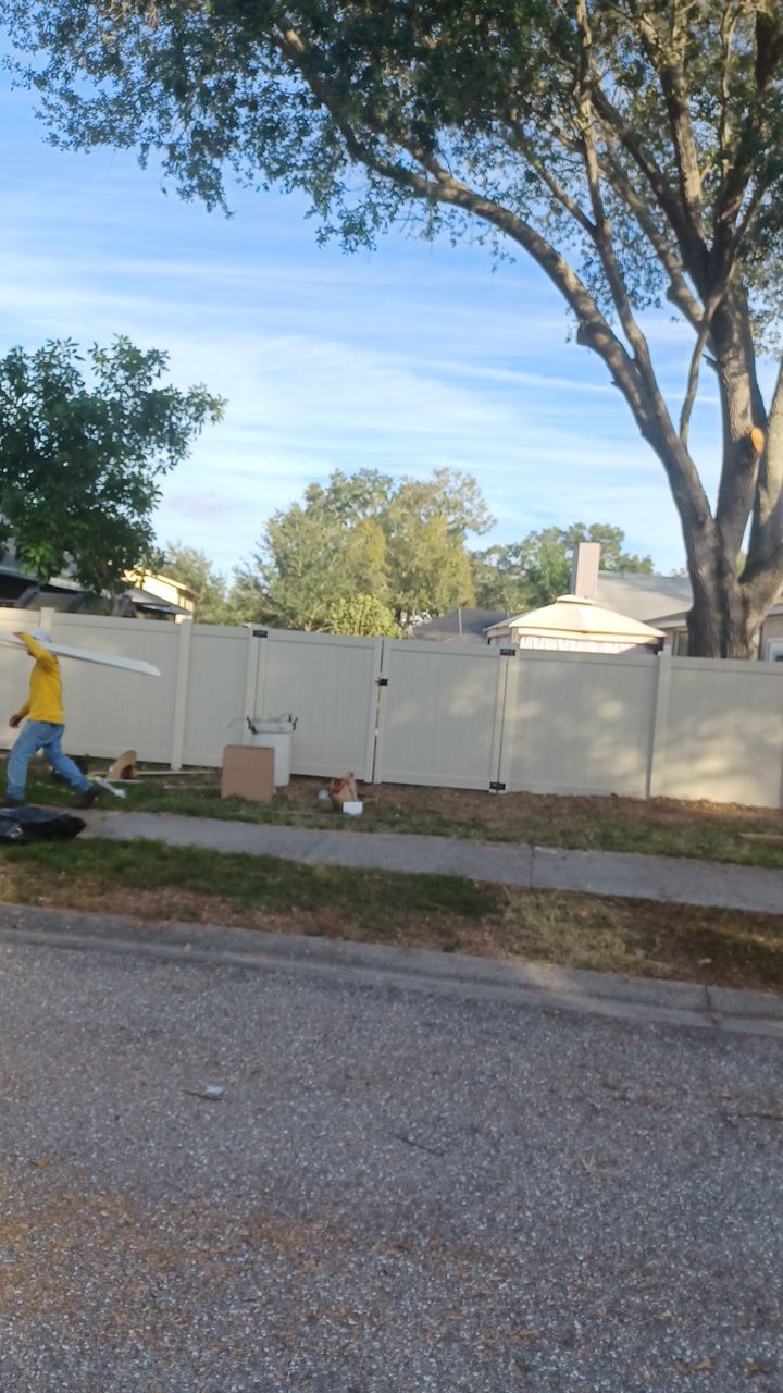 Sarasota, FL 6ft. Tan Vinyl Privacy Fence  by Asap fence and gates, LLC