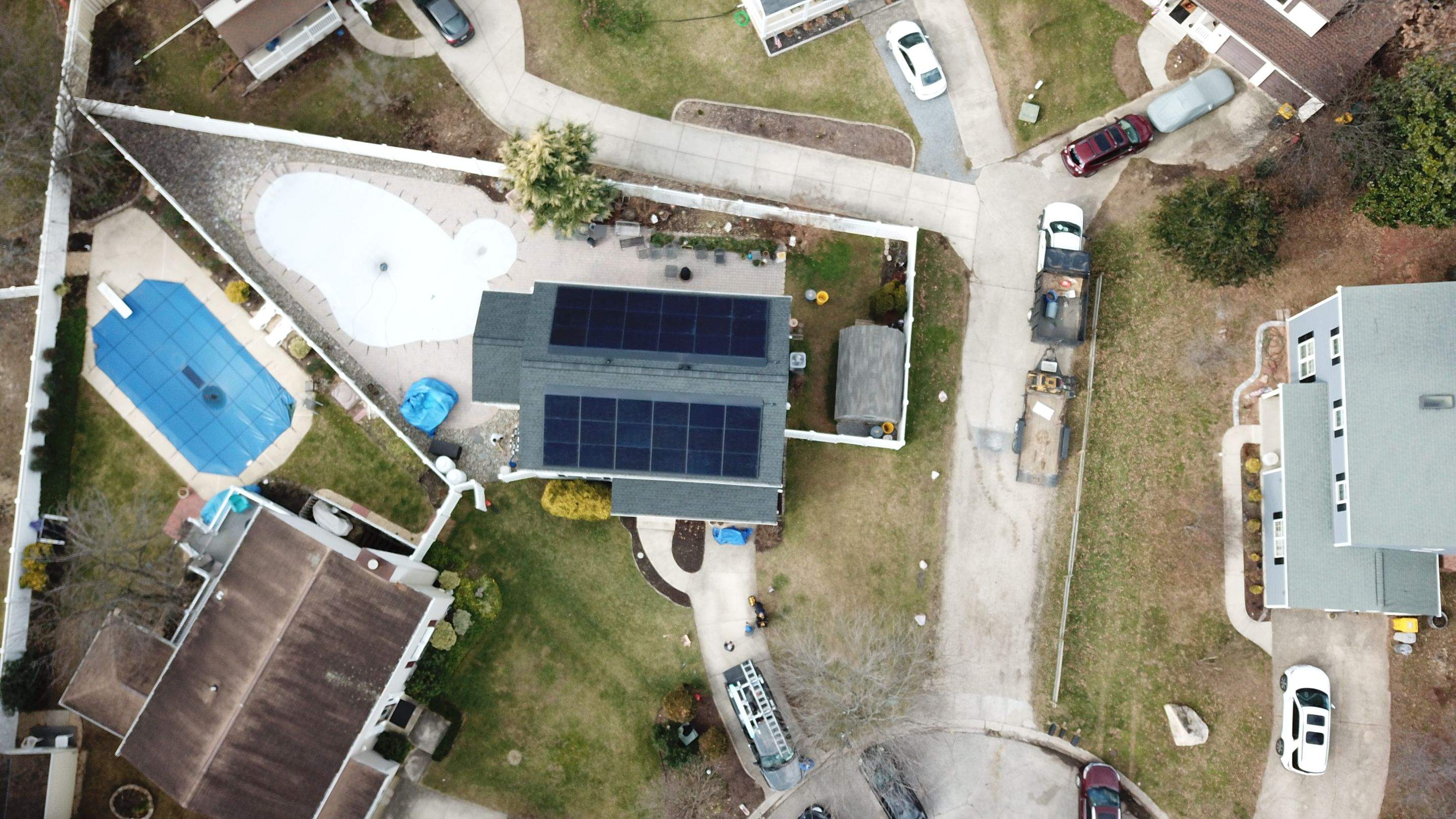 Roof Replacement with GAF Decotech integrated solar panels by American Home Contractors