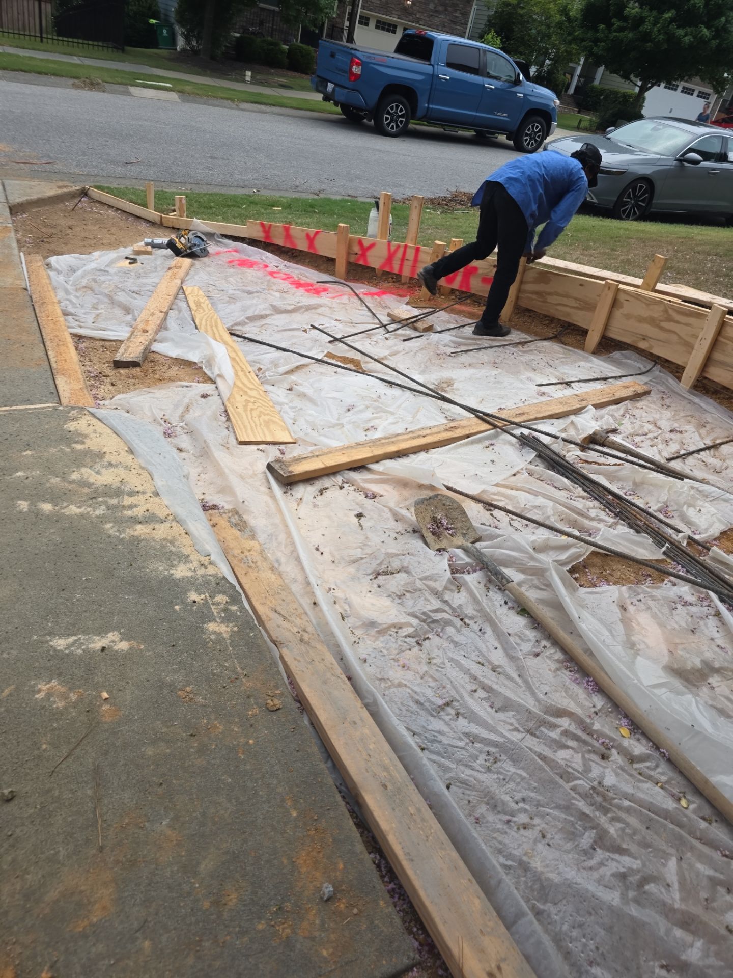 Concrete Driveway Expansion & Retaining Wall | Apex, NC by Elite Remodeling and Design LLC