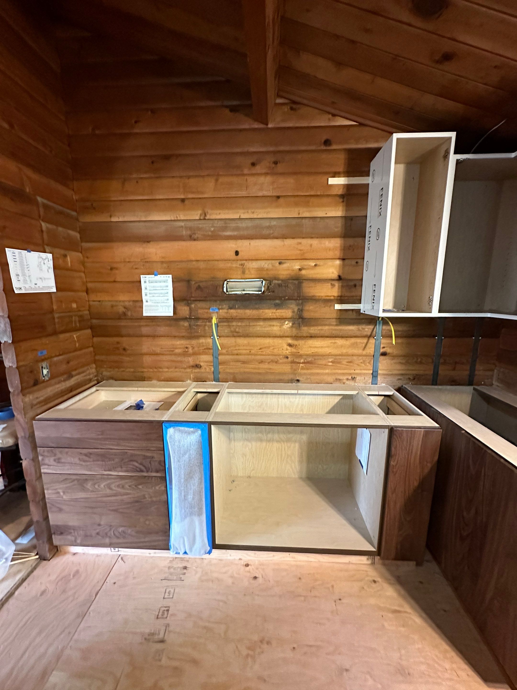 Kitchen Transformation in Newberg Log Cabin by Pinnacle Contractors