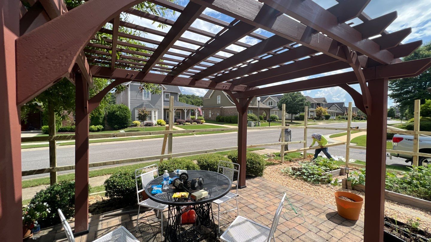 Chase Lake - Arched Shadowbox Fence by Pillar and Pine