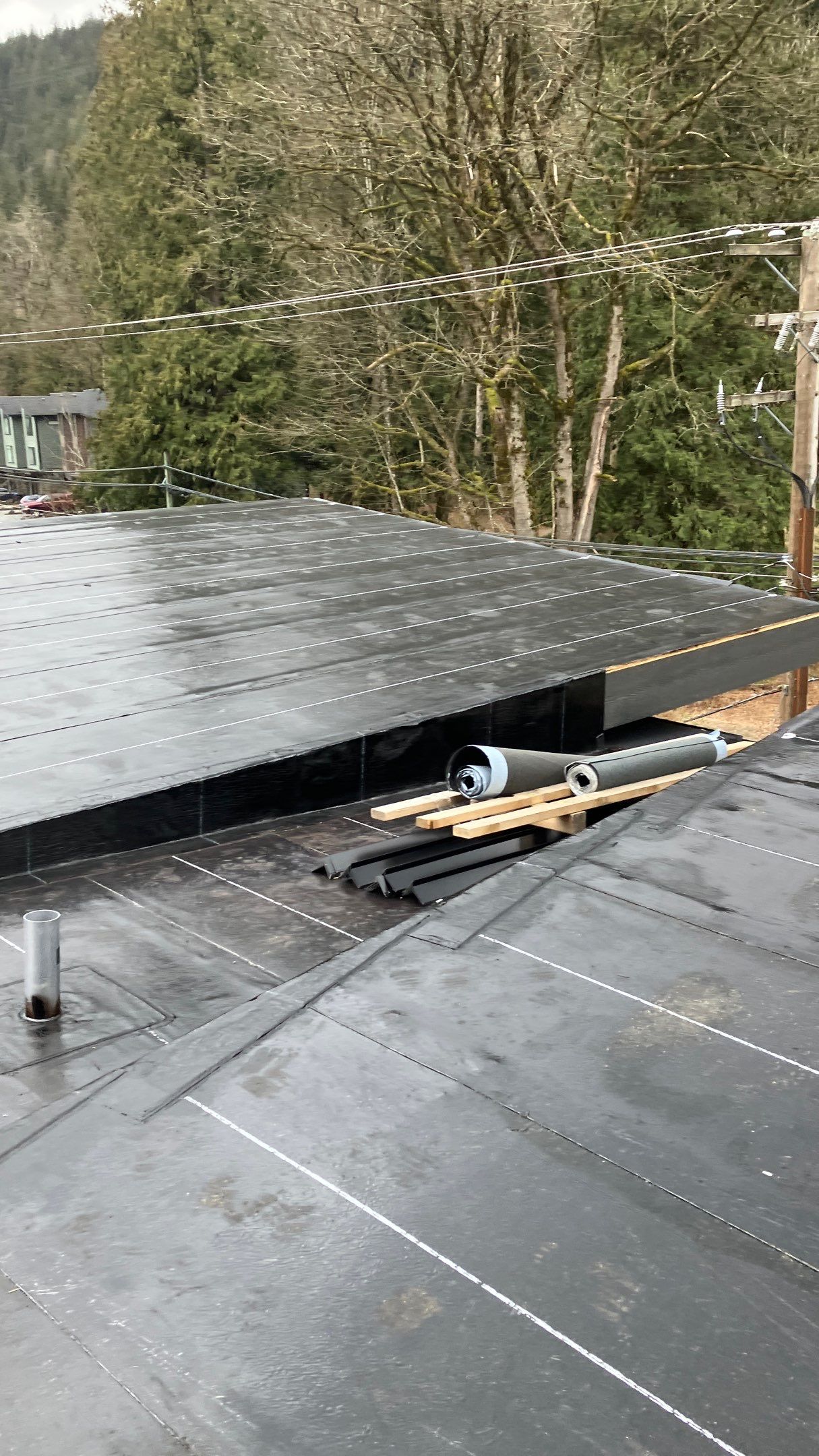 Commercial Roofing Installation using IKO 2ply sbs  by Top Notch Roofing Inc