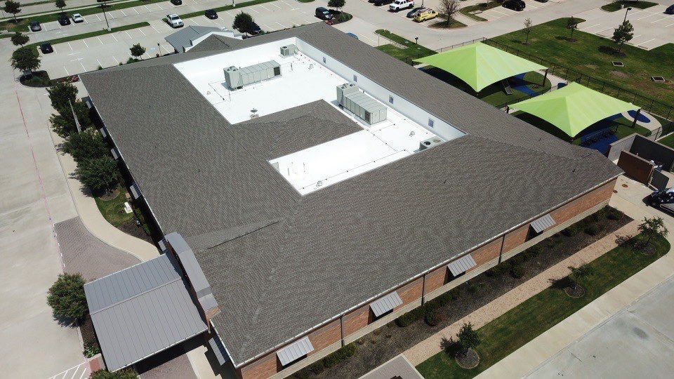 Commercial Re-Roof in Frisco. TX by Roof Experts