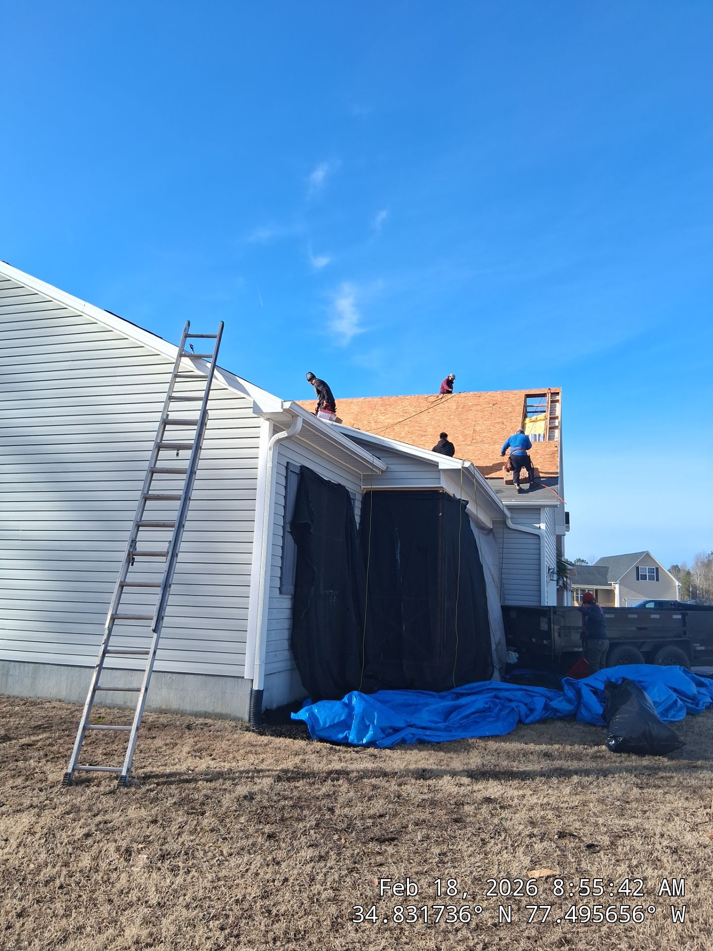 FORTIFIED Roof Installation in Jacksonville NC | CertainTeed Landmark AR Charcoal Black Shingles by RGR Construction and Roofing, LLC