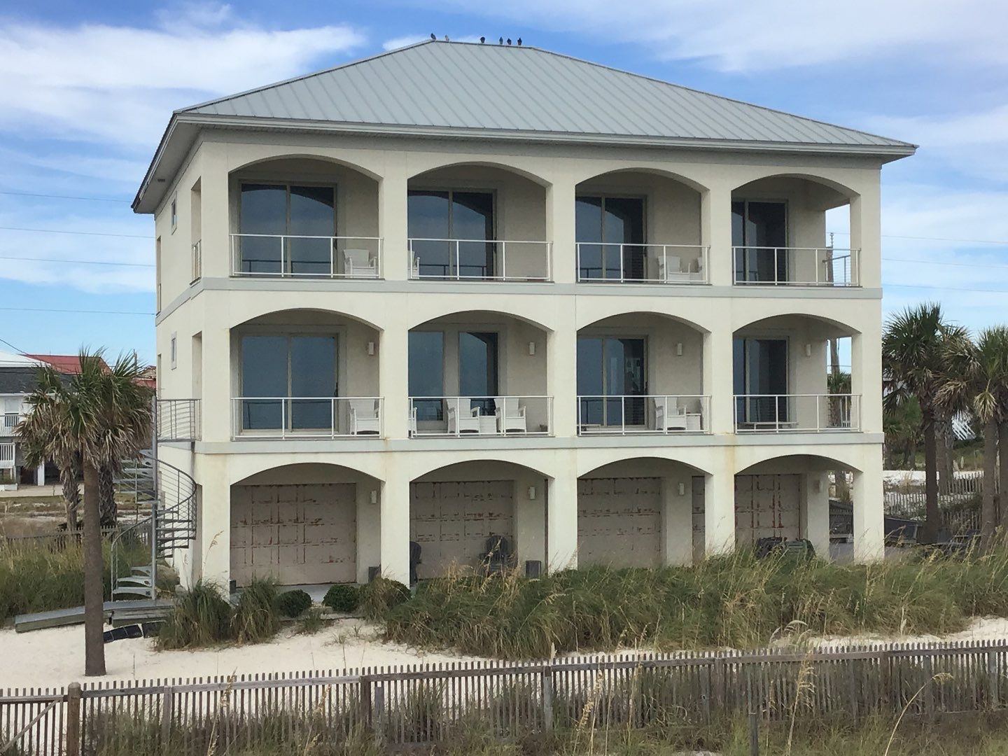 Soffit and Fascia Roof Replacement using 60' Ladders in Navarre by Gutter Professors