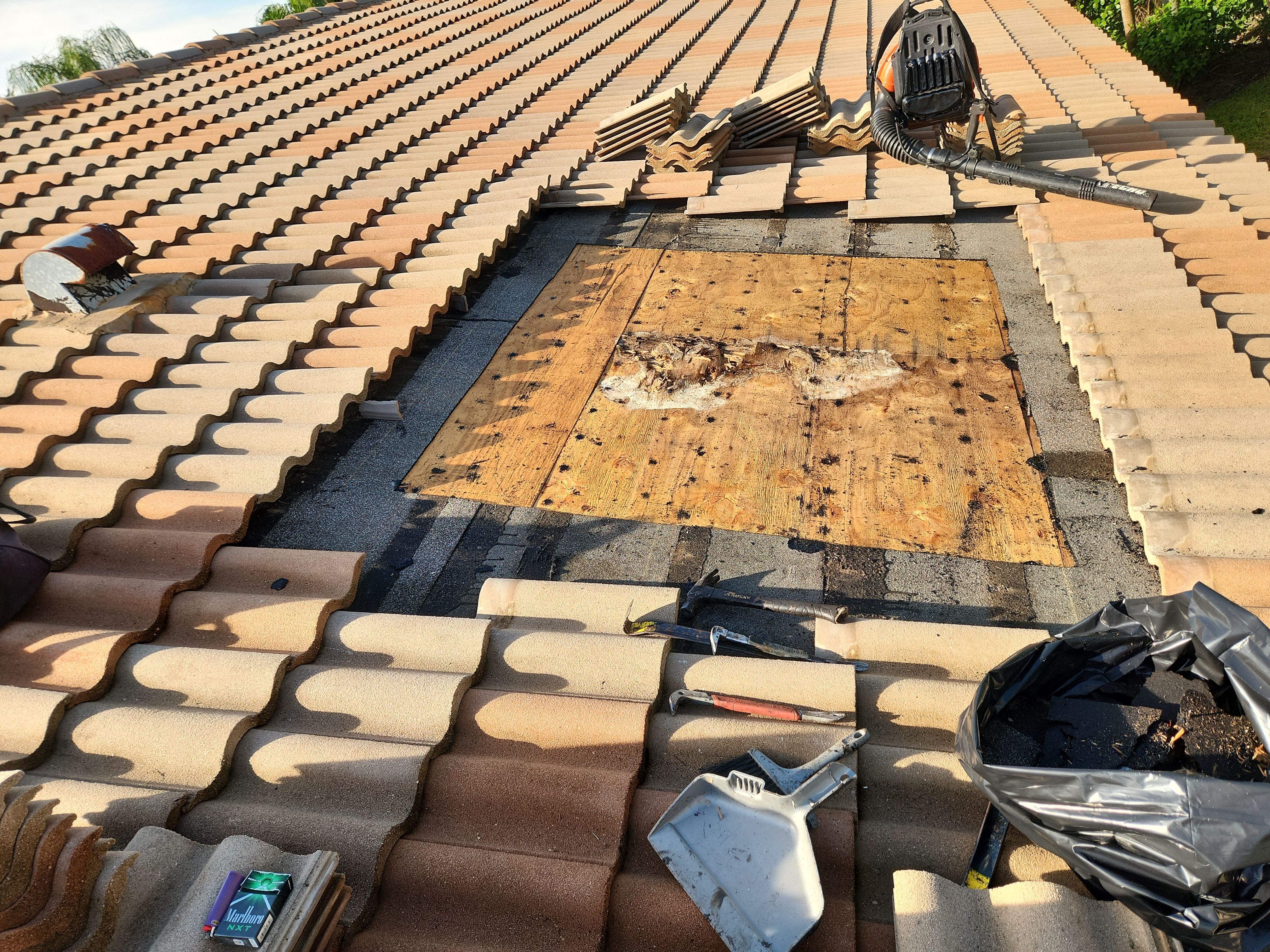 Concrete Tile Roof Repair for Water Intrusion in West Palm Beach by Aastro Roofing