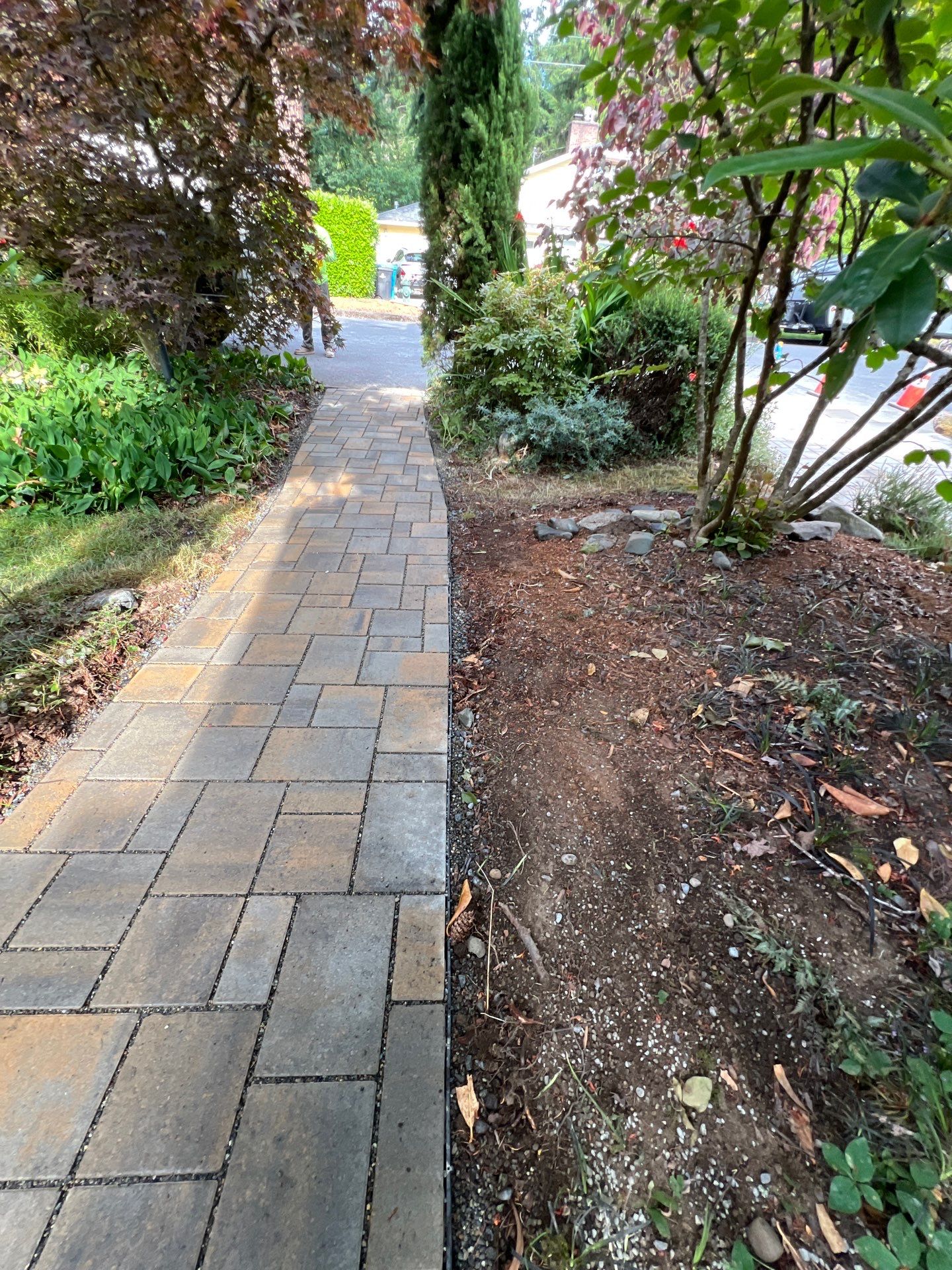 Pavers Driveway & Walkway with Concrete Lip | Seattle  by Jireh Asphalt & Concrete Inc 