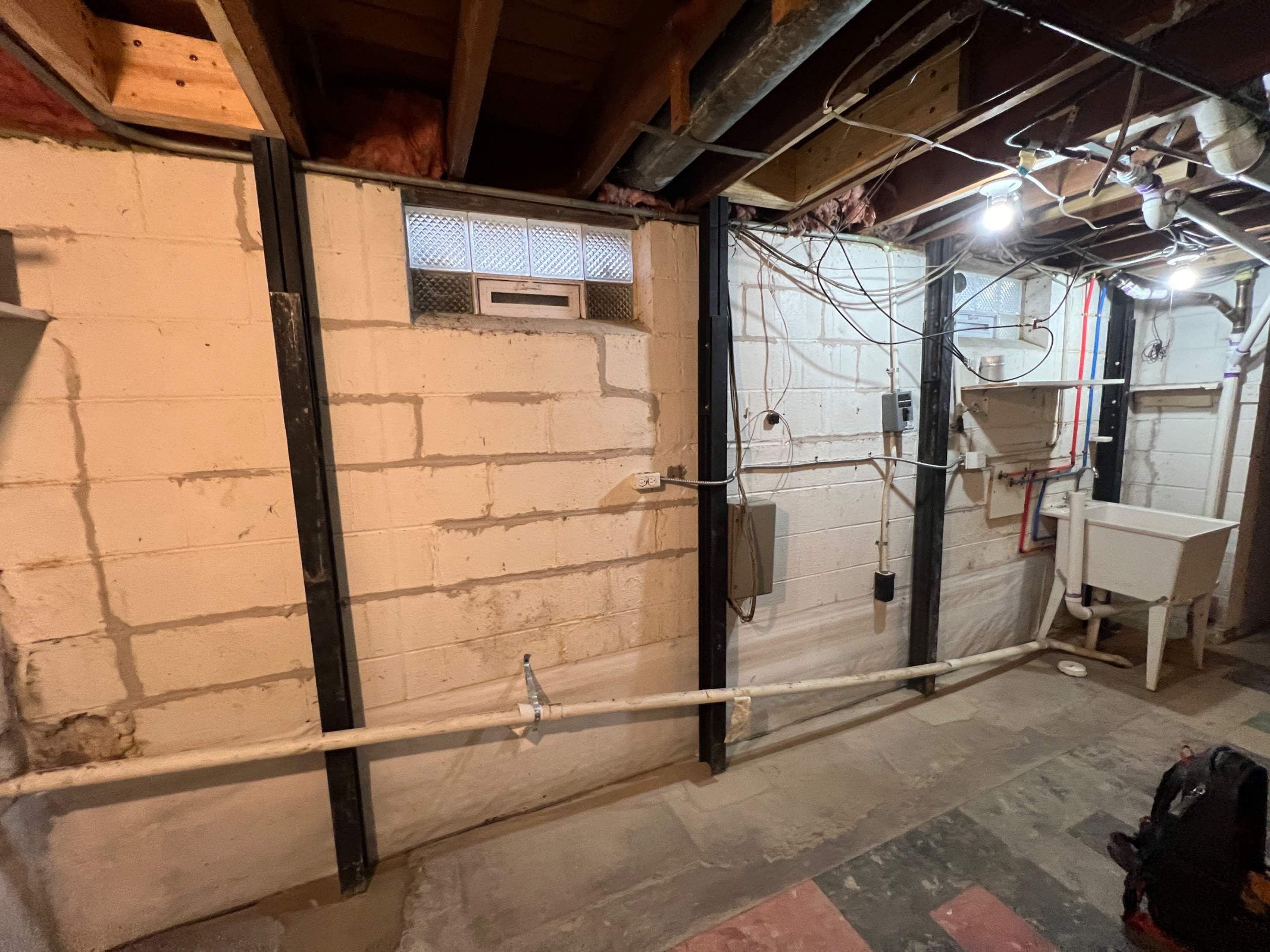 Wall Reinforcement and Shallow Tile System by Toledo Basement Repair