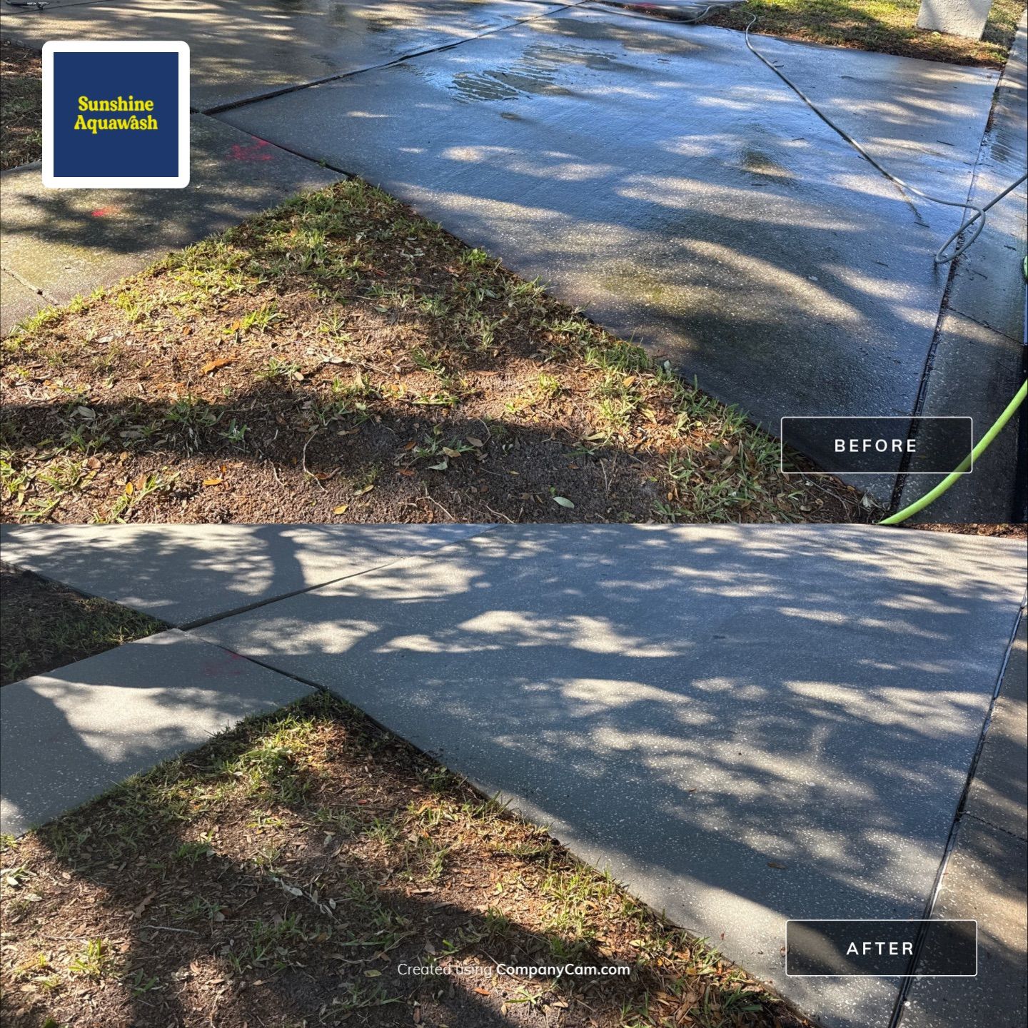 Concrete Driveway & Sidewalk Cleaning ā Peppermill IV at Providence Lakes, Brandon, FL by Sunshine AquaWash
