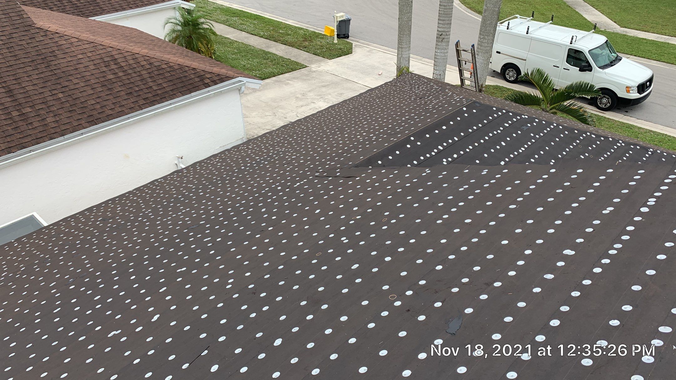 Residential Roofing Installation using 1" Nail strip metal roof by BLUES BROTHERS ROOFING