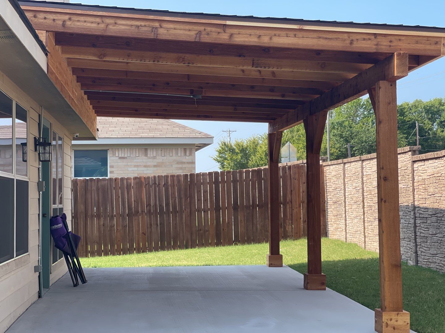 New Patio Addition for a current Client by First United Roofing & Construction