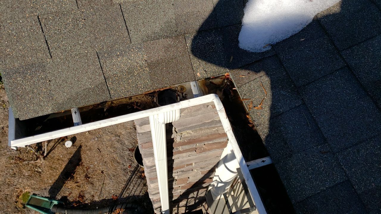 Gutter Cleaning using water by Power Wash Masters LLC