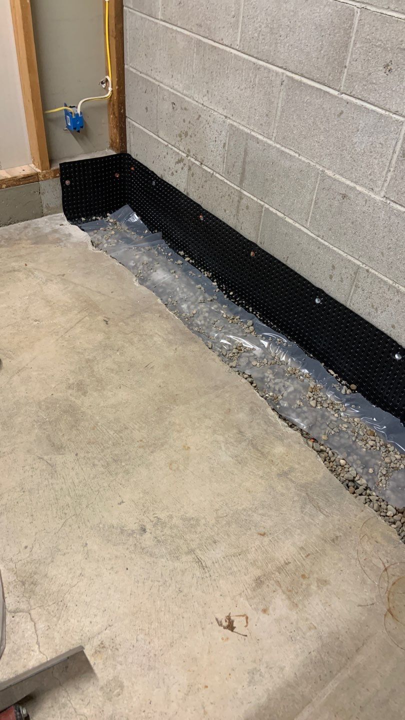 Drain tile in Brooklyn Center by Waterproofing Northeast