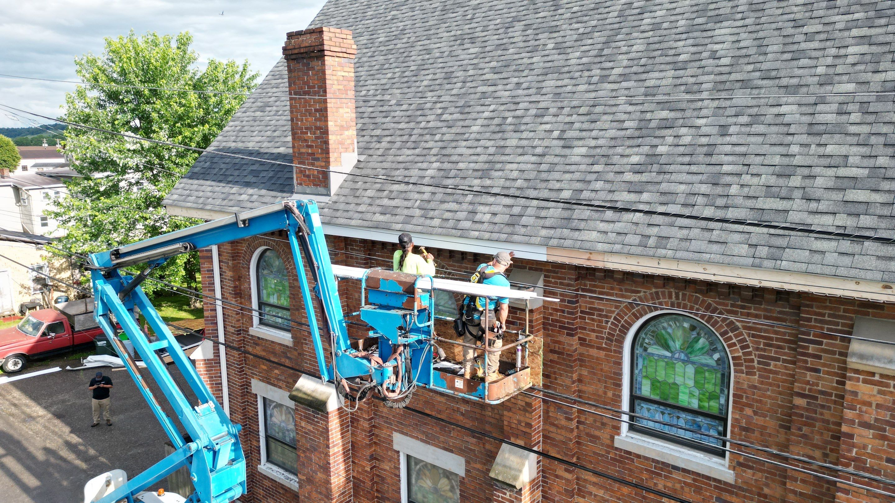 Commercial Roofing Installation using Duration Series Shingles - Estate Gray by RoofX 