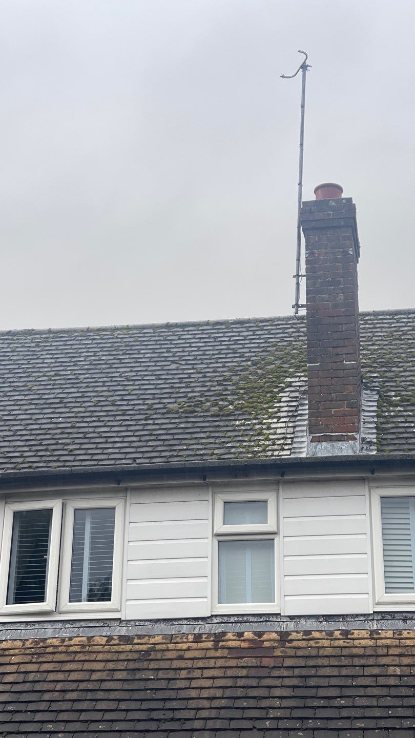 Roof Clean - Biocide Treatment using Honda 15lpm Low Pressure Washing Machine by Ges Exterior Cleaning ltd