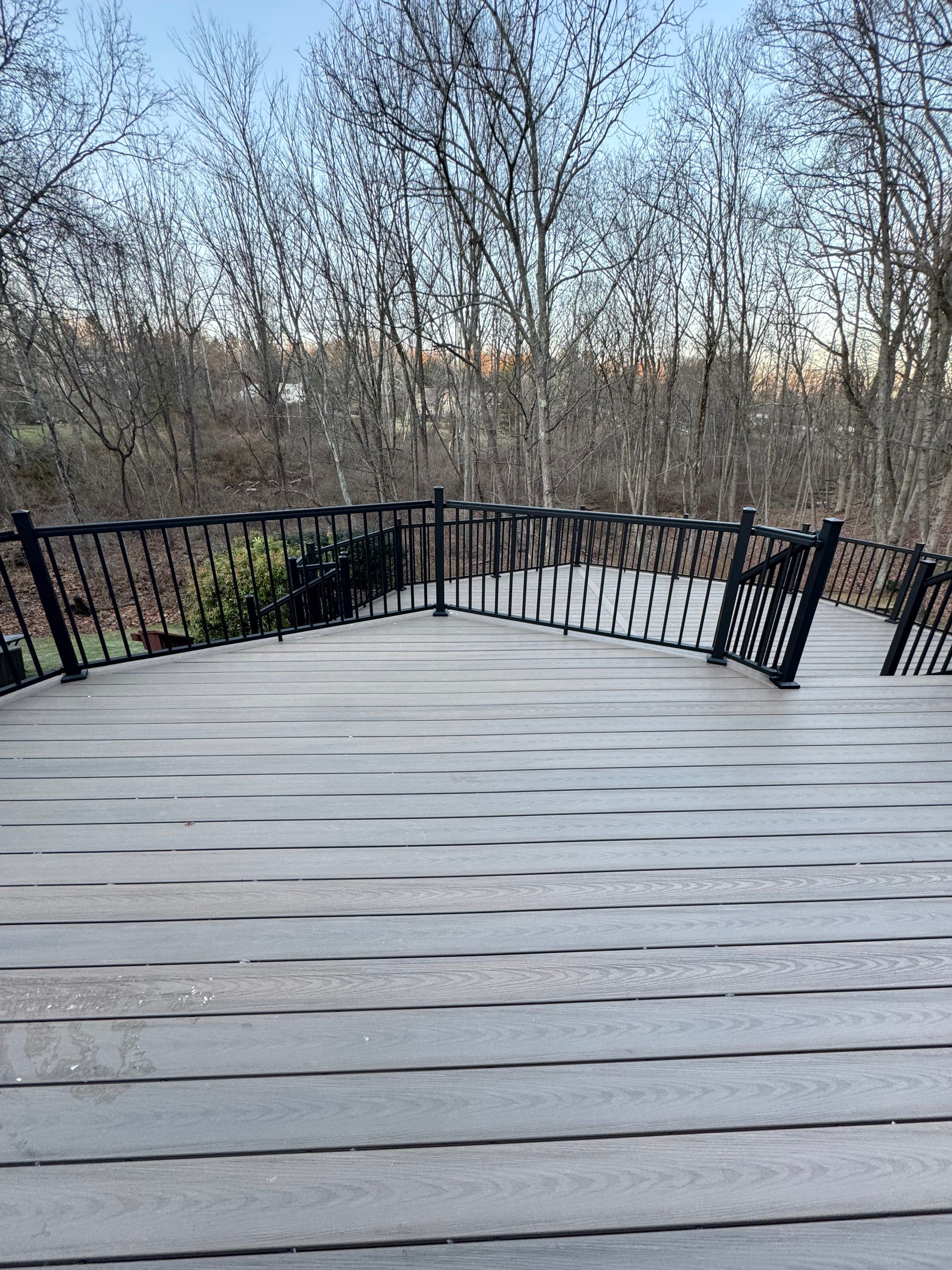 New Deck using Deckorators  decking and vinyl railings by deck guardian