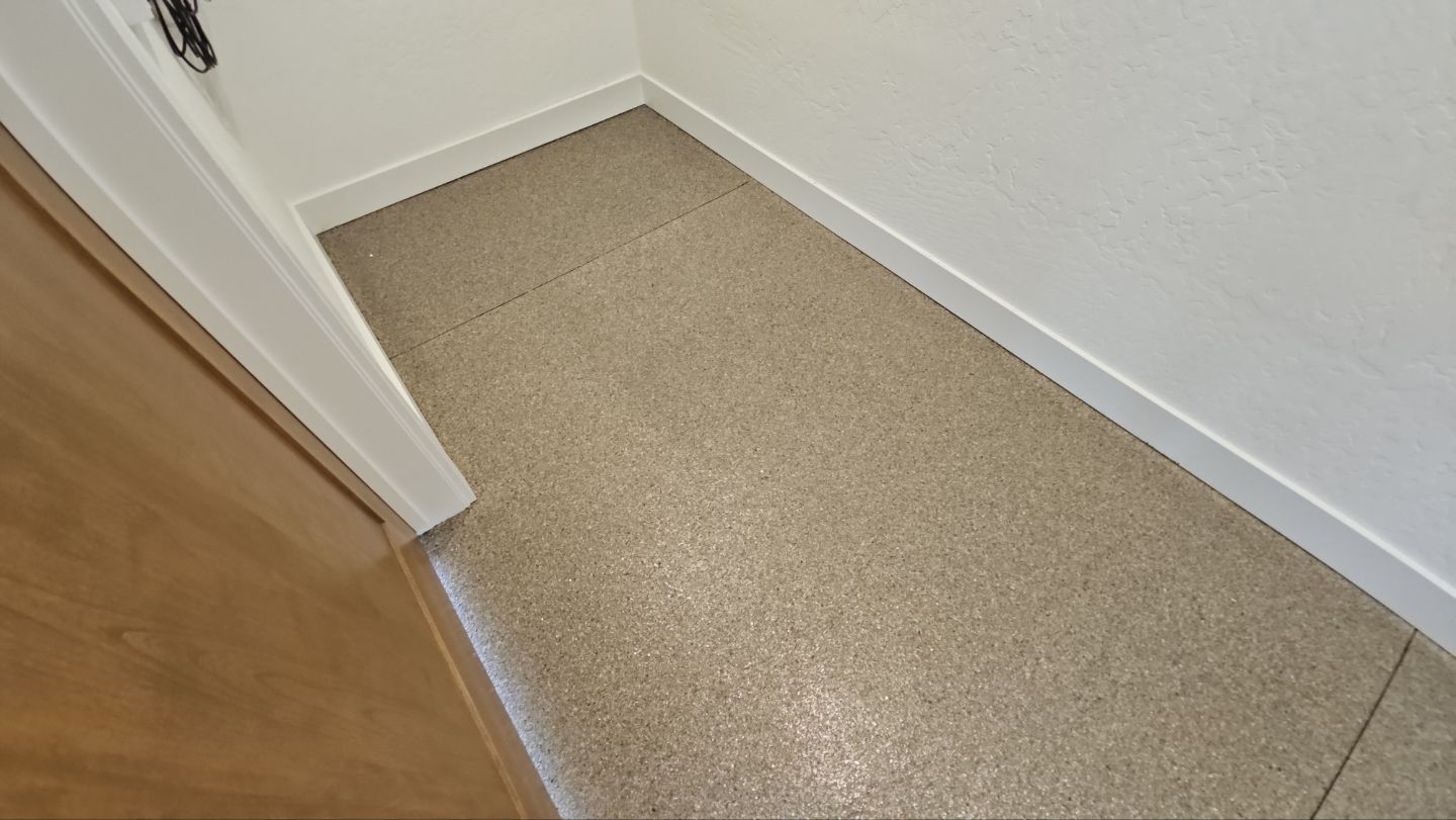 Garage Transformation using Flint 1/4 by Croc Coatings, LLC