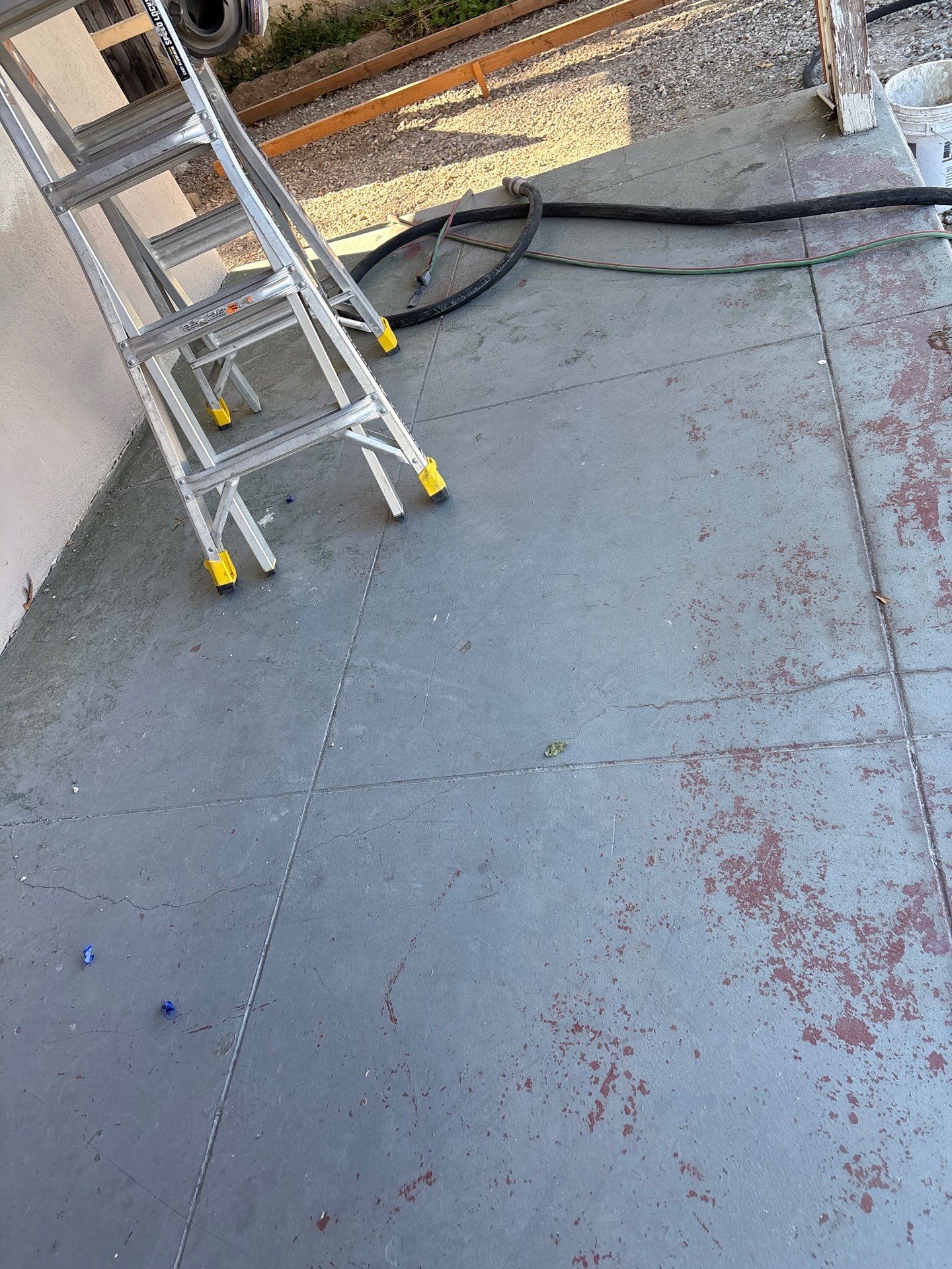 Sandblasting Paint Off Concrete Front Porch In San Bernandino by La Power Washing Inc