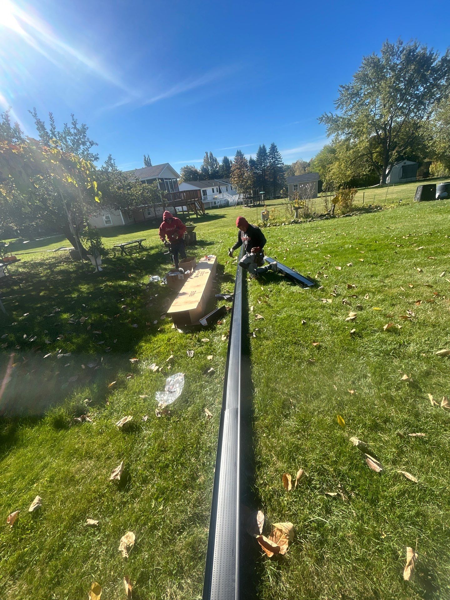 Seamless Black Gutter & Fascia Upgrade | Methuen, MA by Mighty Dog Roofing of Greater Middlesex County