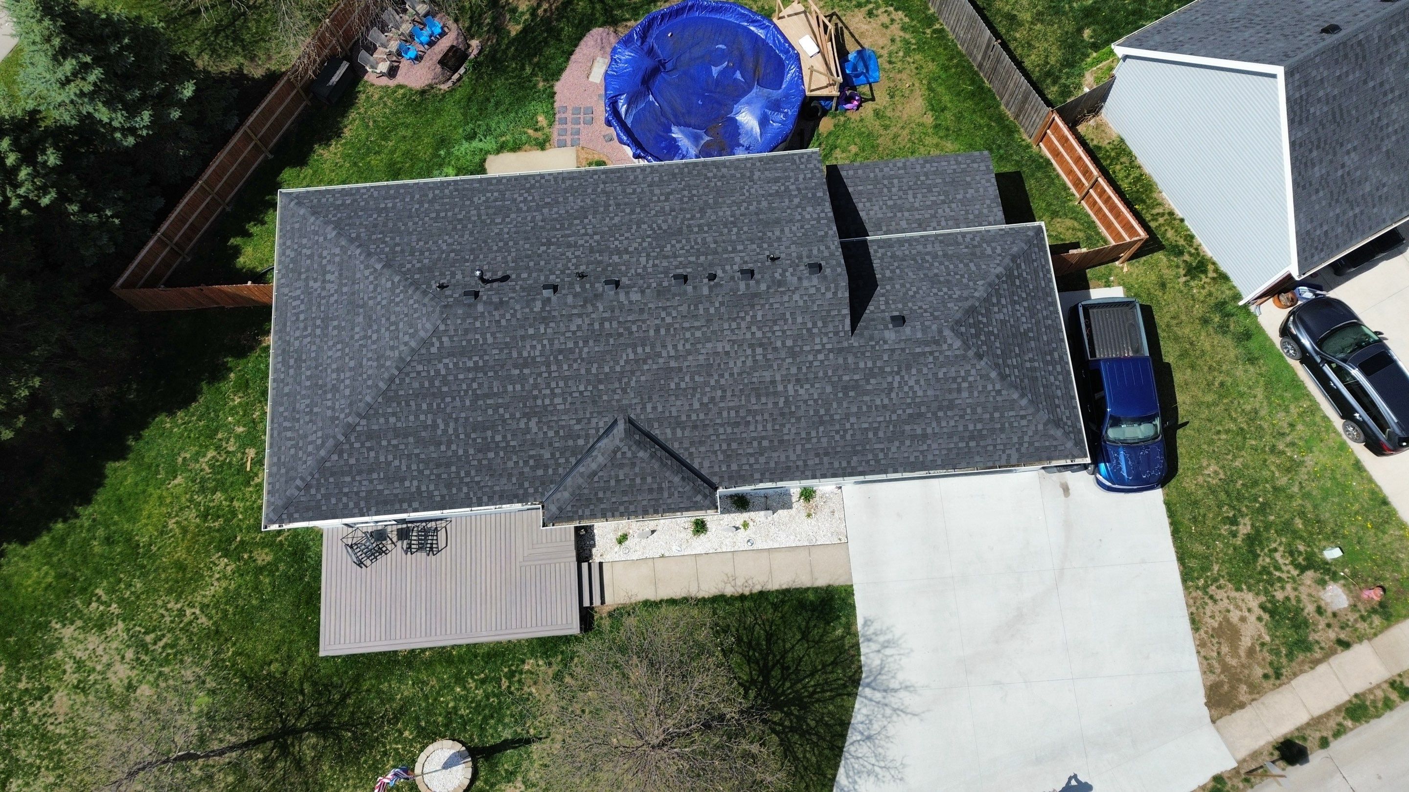 Roofing / Siding / Gutters using IKO Dynasty Granite Black / Norandex Siding by Lightning Exteriors