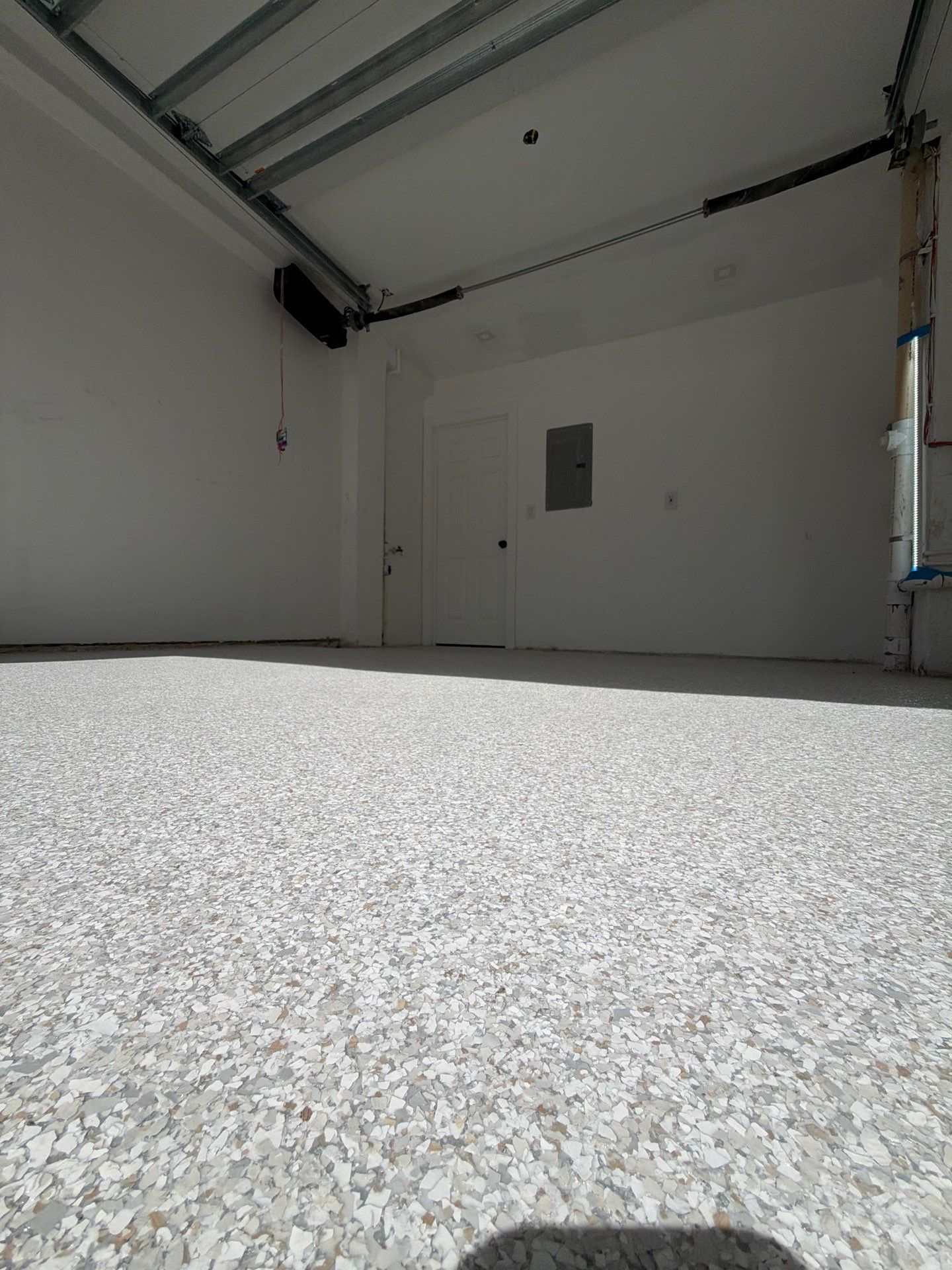“Custom Flake Blend” Garage in Marathon, FL by Tropical Epoxy Coatings & Creations LLC