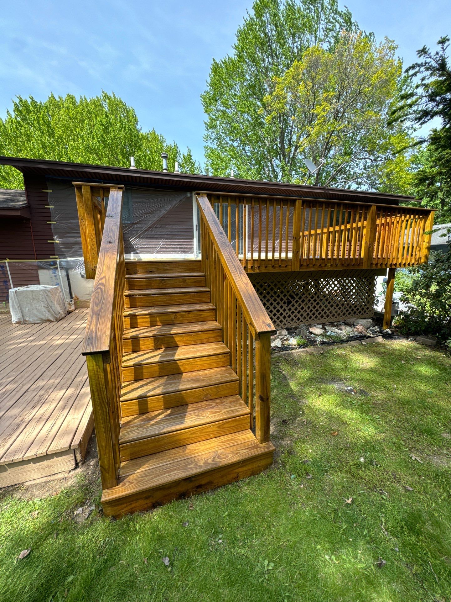 Deck Staining Project Completed in Muskegon, Michigan 49444 by Gordon Painting
