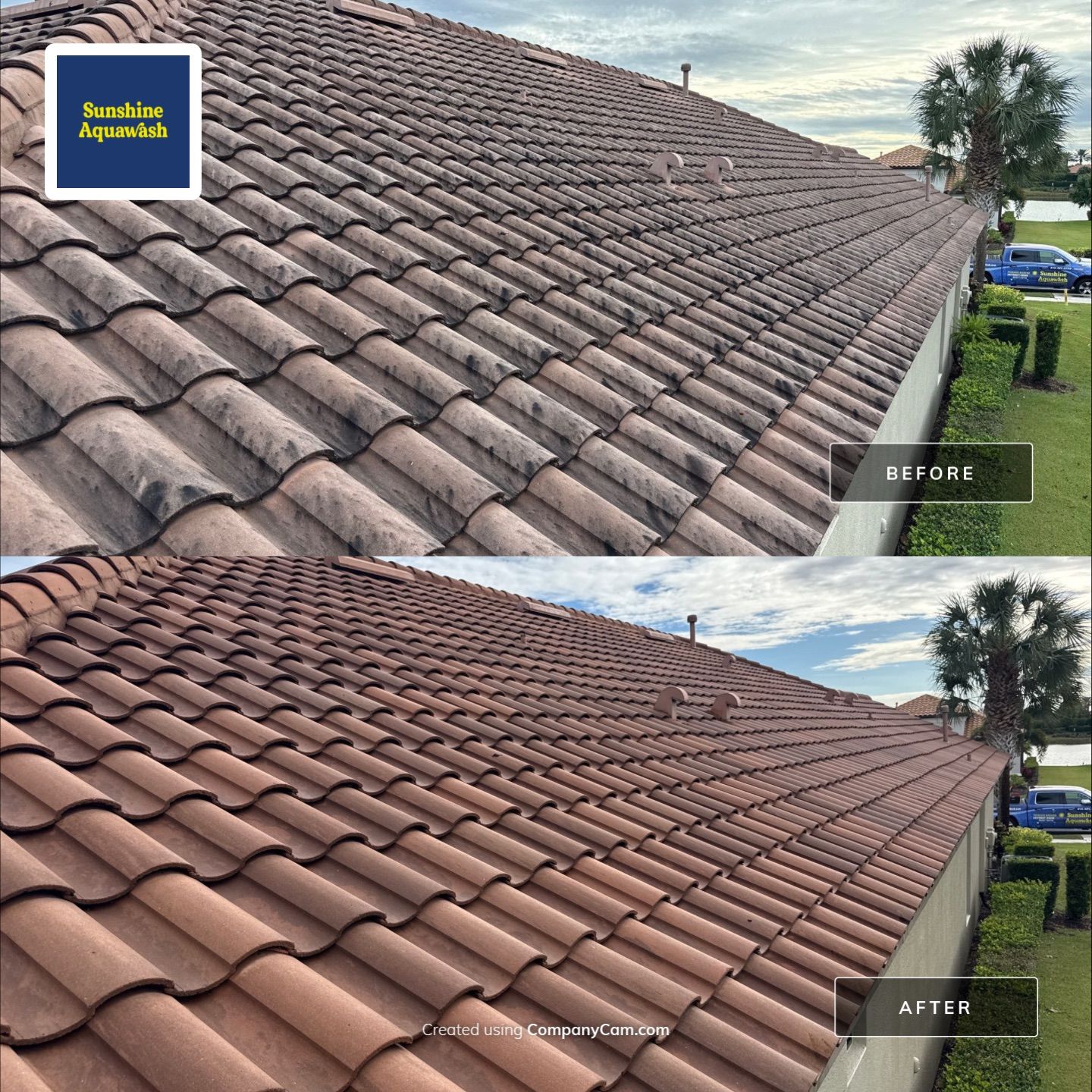 🌿 Tile Roof Cleaning in Lakewood Ranch — Safe for Plants & Tortoise-Friendly! 🐢✨ by Sunshine AquaWash