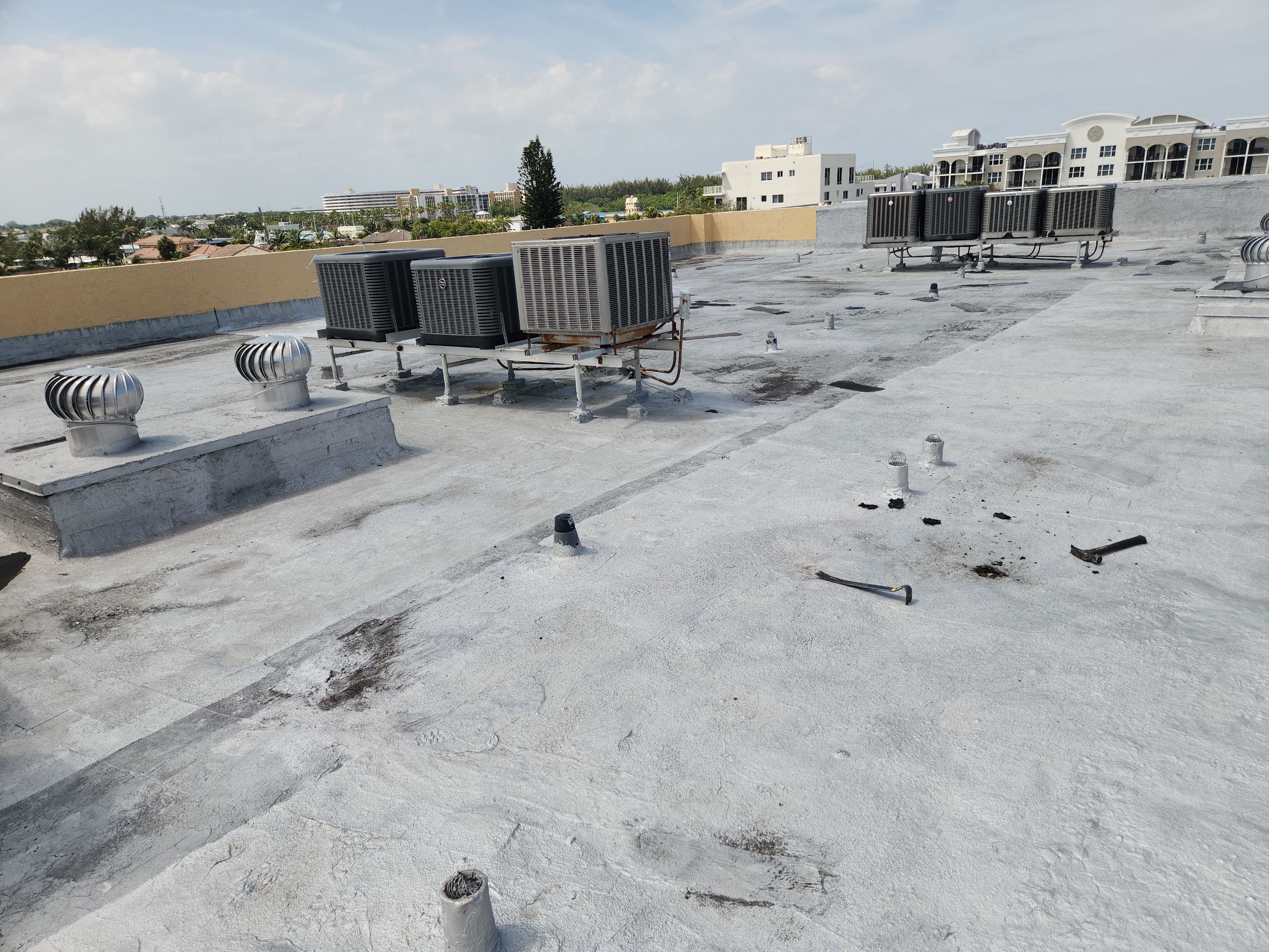 Commercial Flat Roof Repair and Silicone Coating in Deerfield Beach by Aastro Roofing