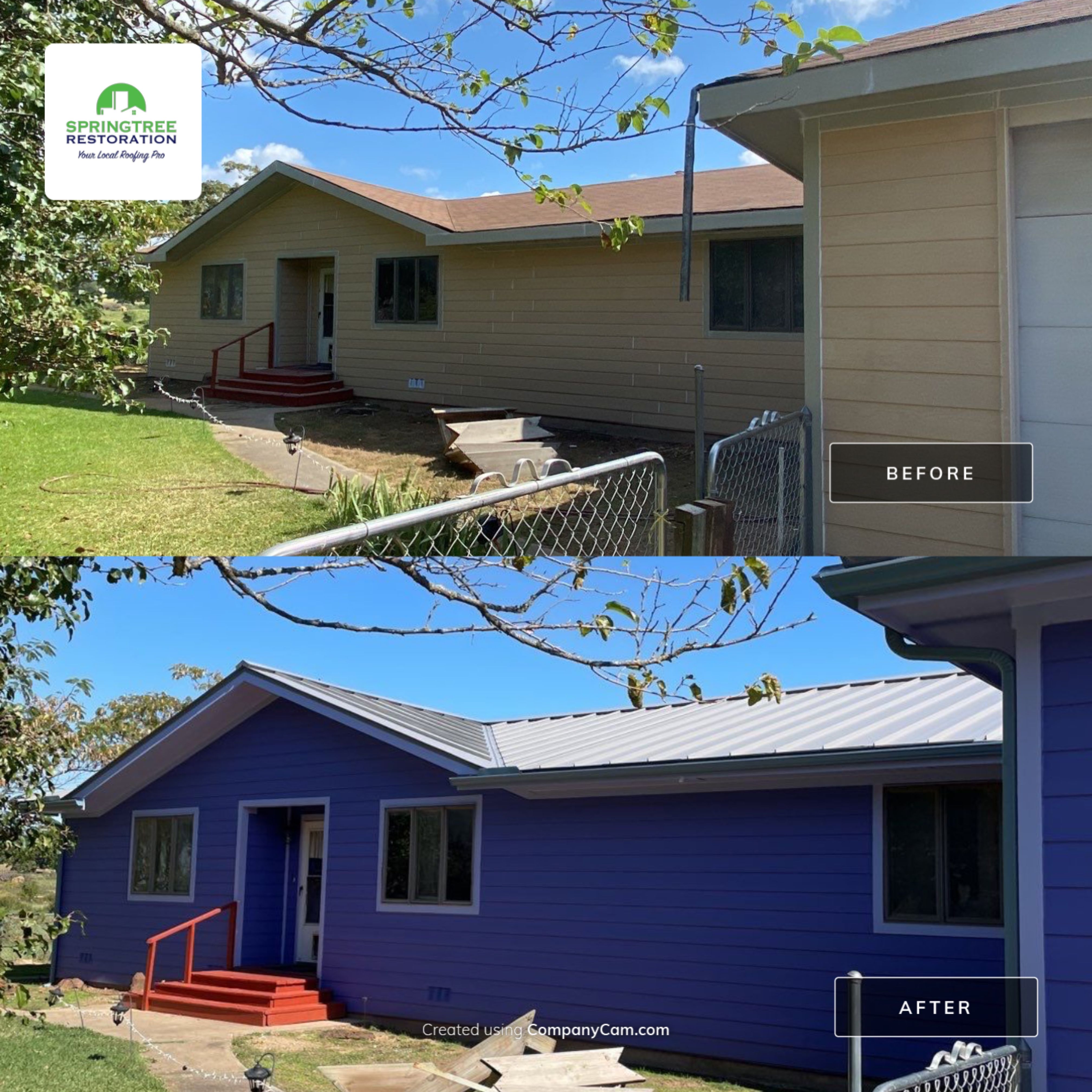 Metal Roof project by Springtree Restoration