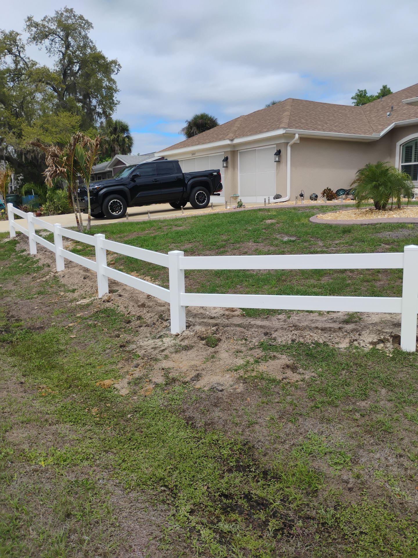 Vinyl Ranch Rail in North Port by True Fence LLC