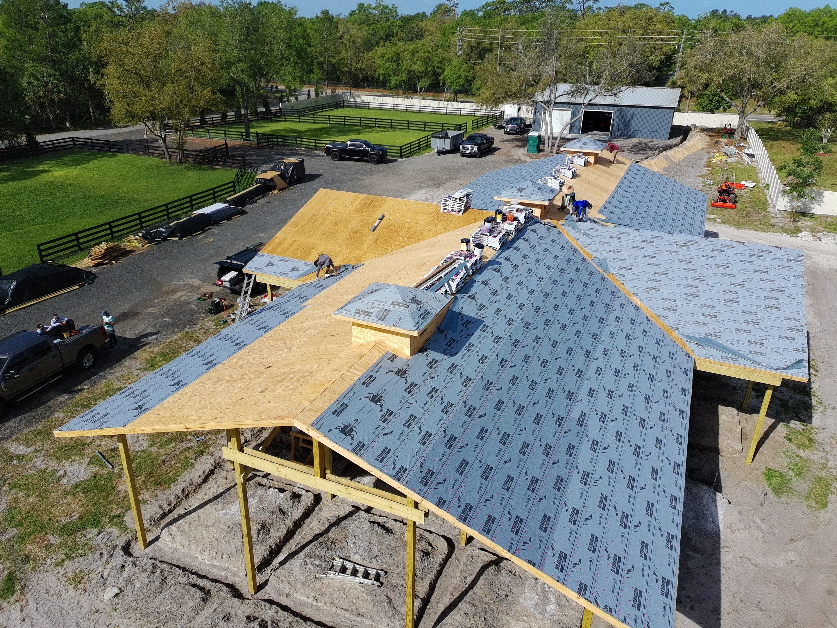 Custom Post-Frame Horse Barn and Shingle Roof Installation in Geneva by Fortified Roofing Solutions Corp.