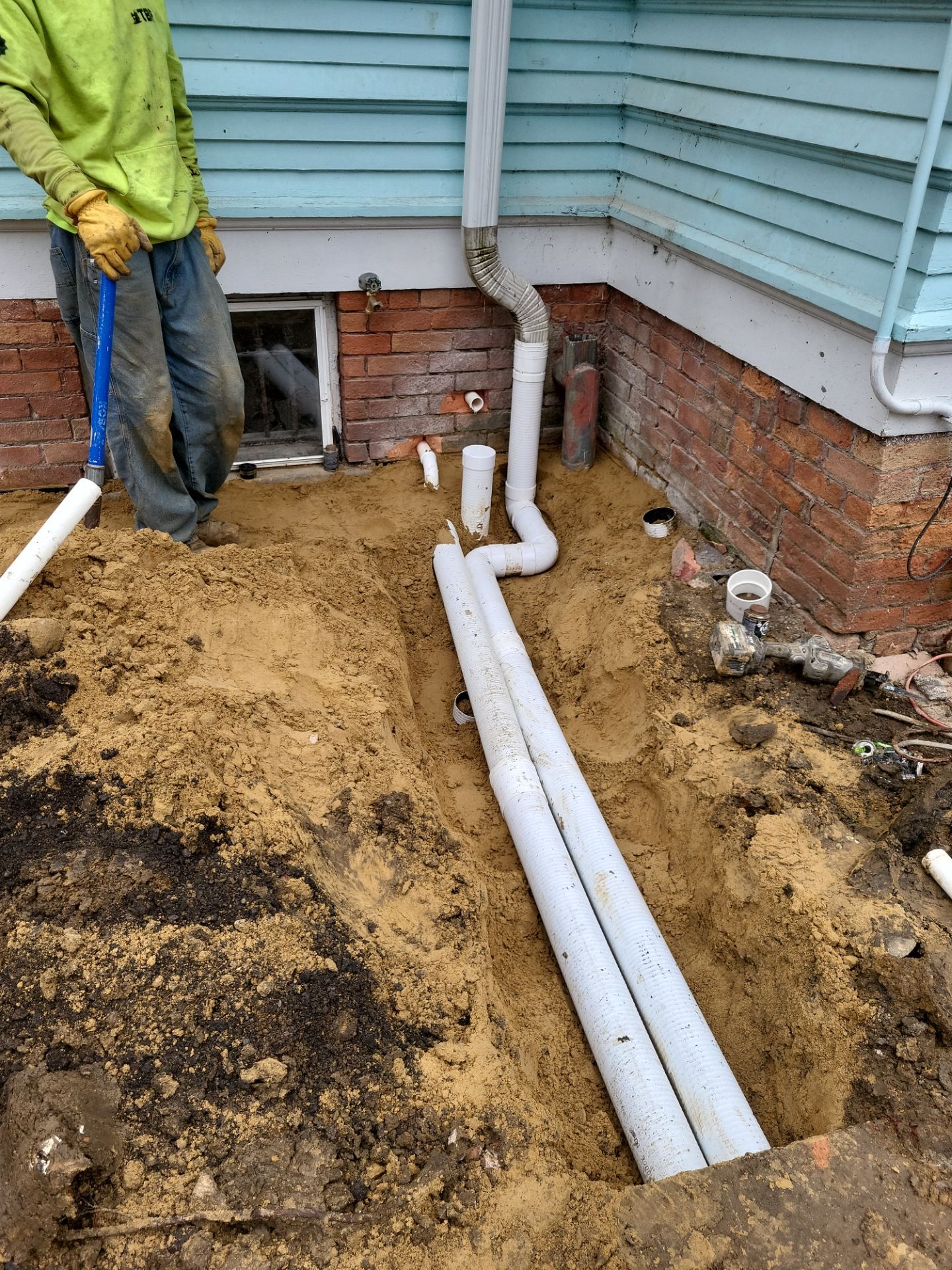 Exterior Basement Waterproofing & Combo Sump Backup System by Toledo Basement Repair