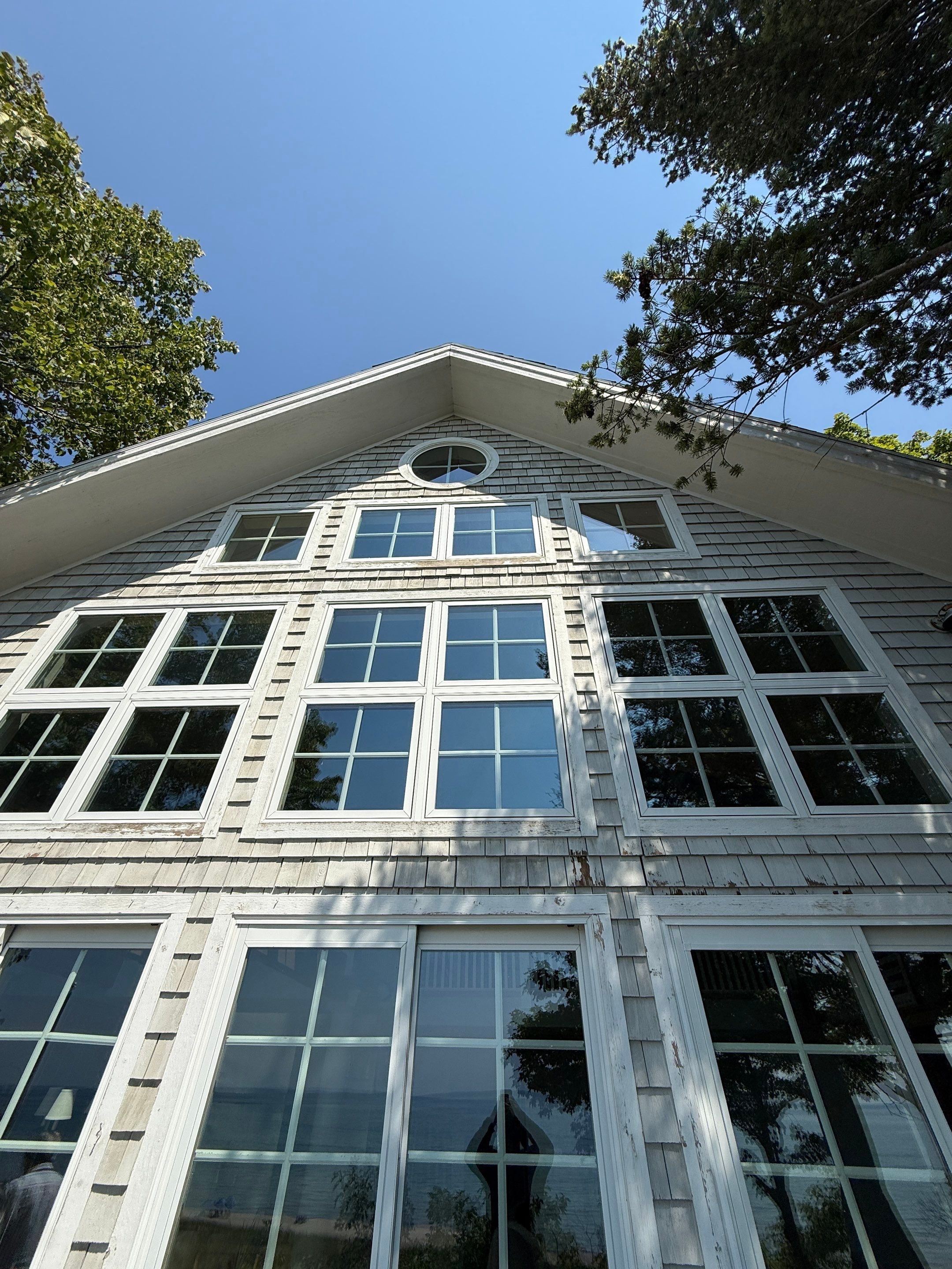 Lakefront Deck Pressure Washing, Exterior Wood Staining, and Painting in West Olive MI by Gordon Painting