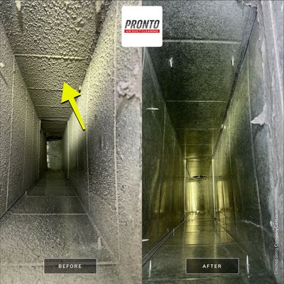 Air duct cleaning using Hypervac