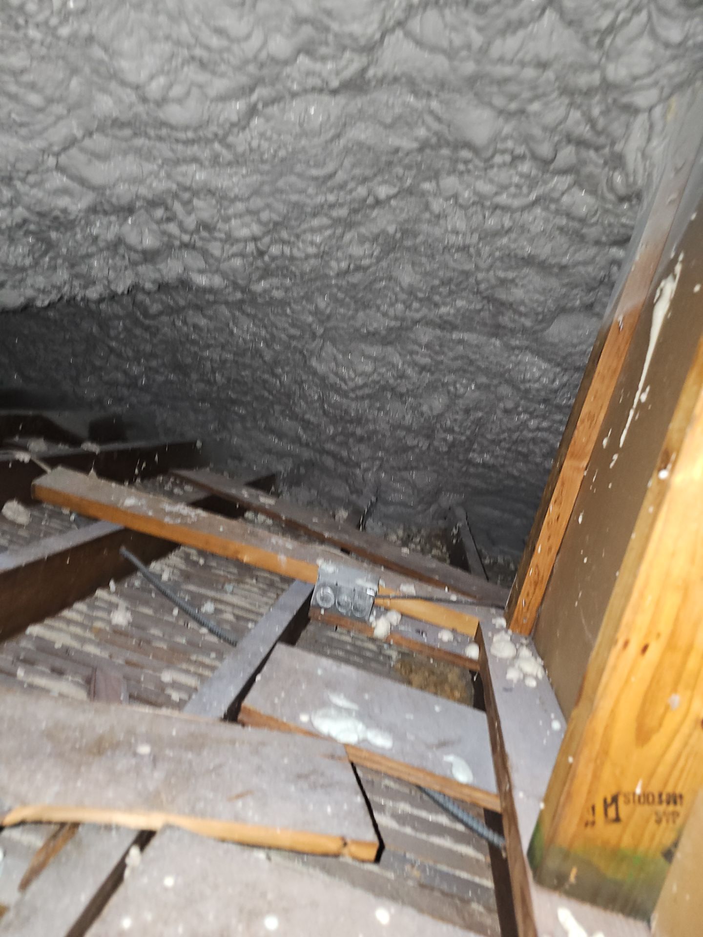 Attic Insulation using open cell spray foam by NYS Foam & Energy
