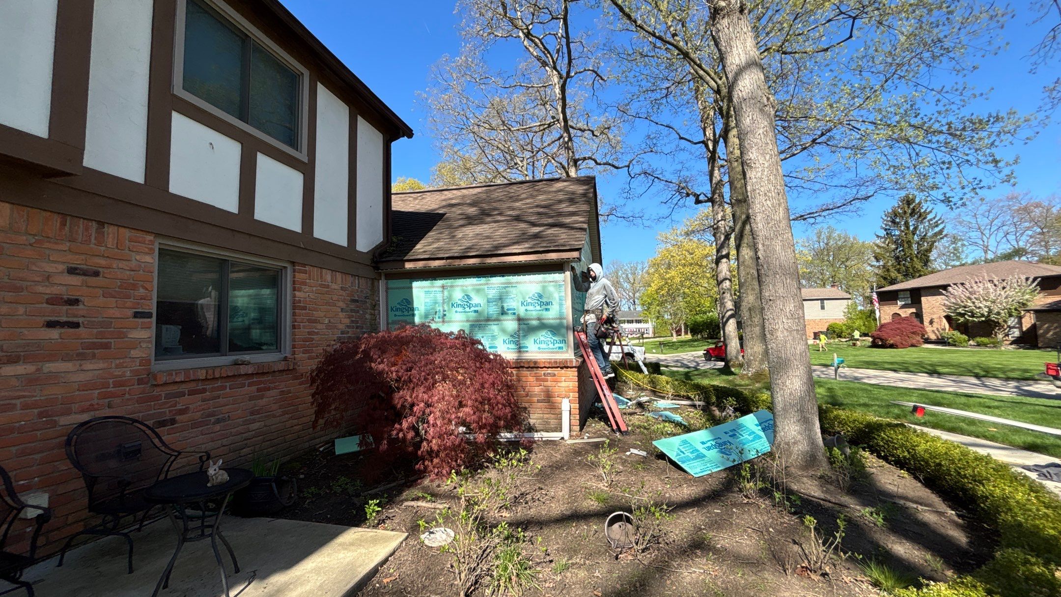 Siding Installation using Alside Monterey Sand by 180 Contractors