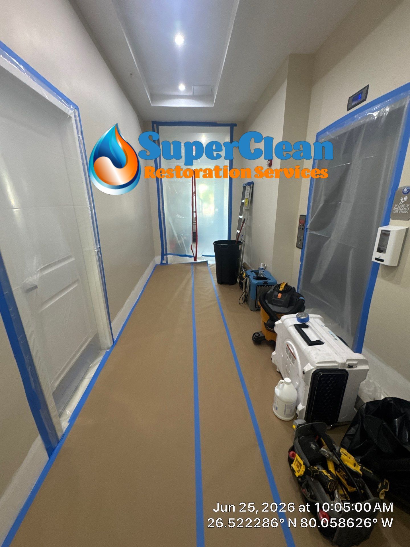 Commercial Water Damage Mitigation and Floor Drying in Boynton Beach by SuperClean
