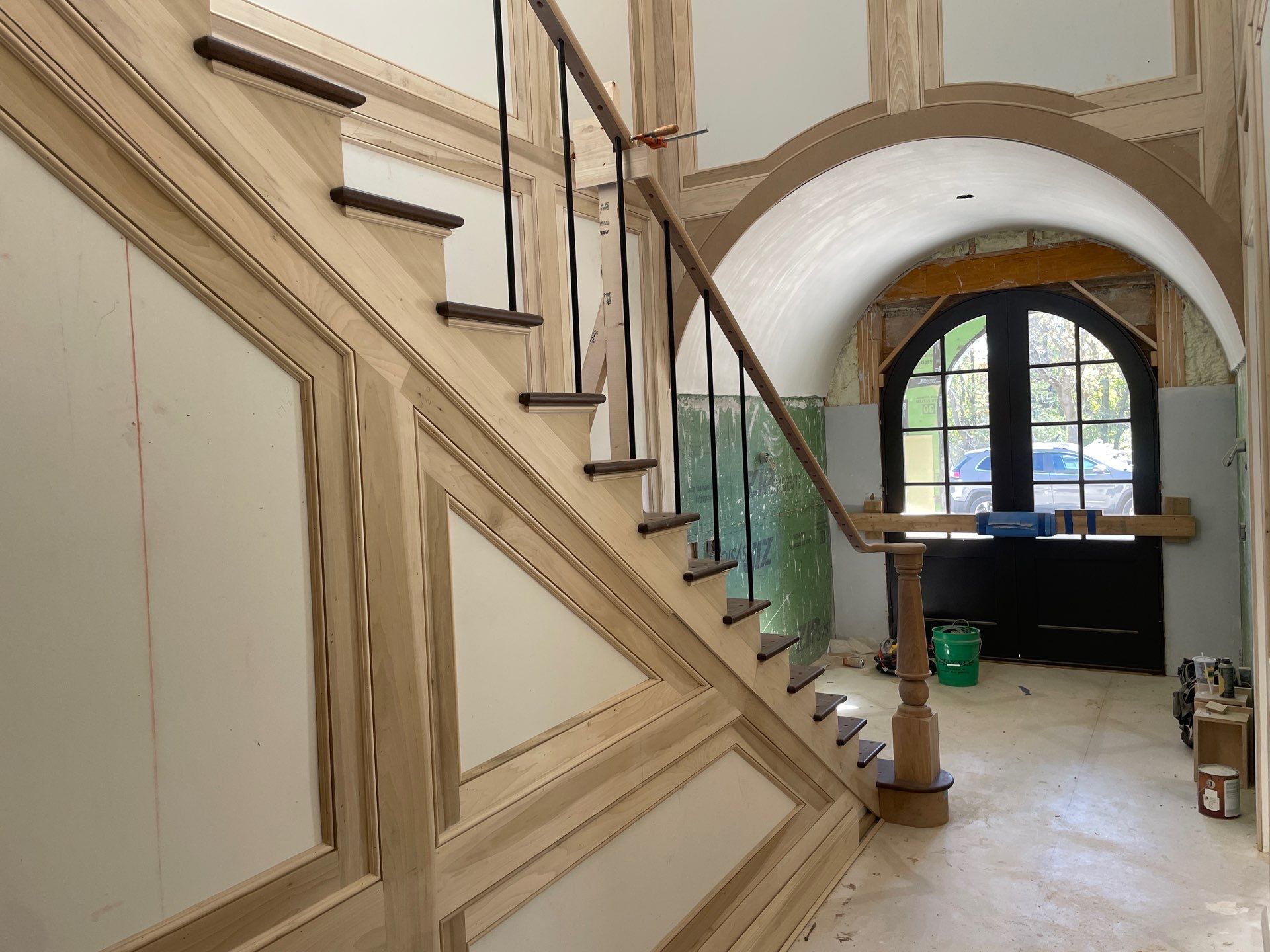Stunning Ada Brownstone - Custom Staircase, Pattern Floor by RTBaldwin Hardwood Floors